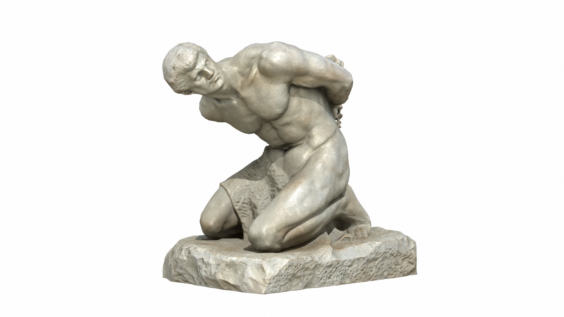 The Slave Statue Low Poly 018 Low-poly 3D model_2