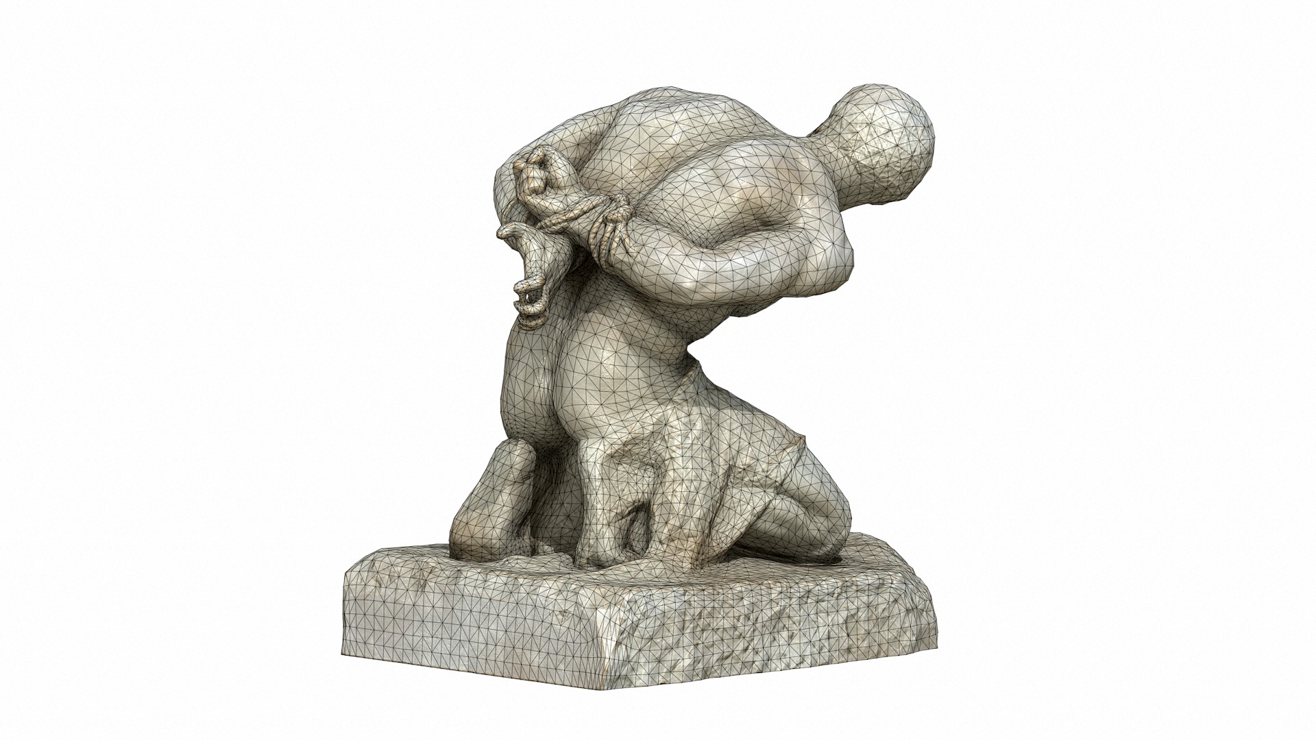 The Slave Statue Low Poly 018 Low-poly 3D model_14