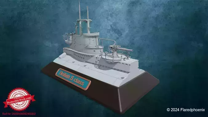 British S Class Conning Tower 3D print model
