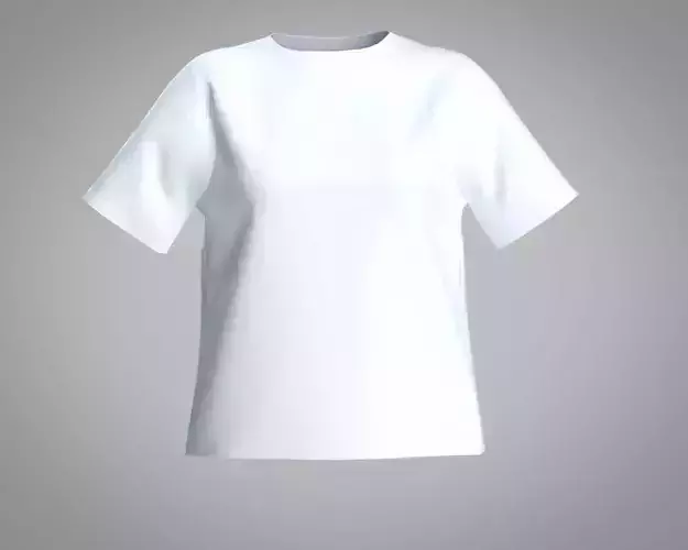 3 D Women T-Shirt 3D model