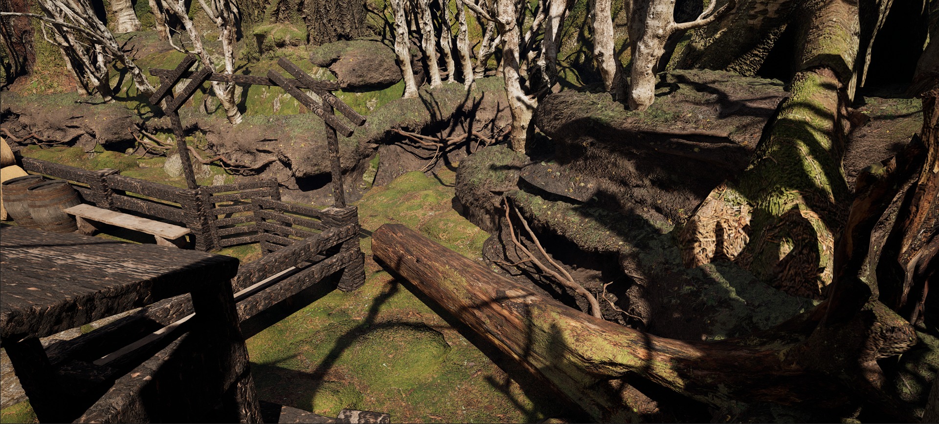 Farmer House and Barn in the Forest 3D model_4