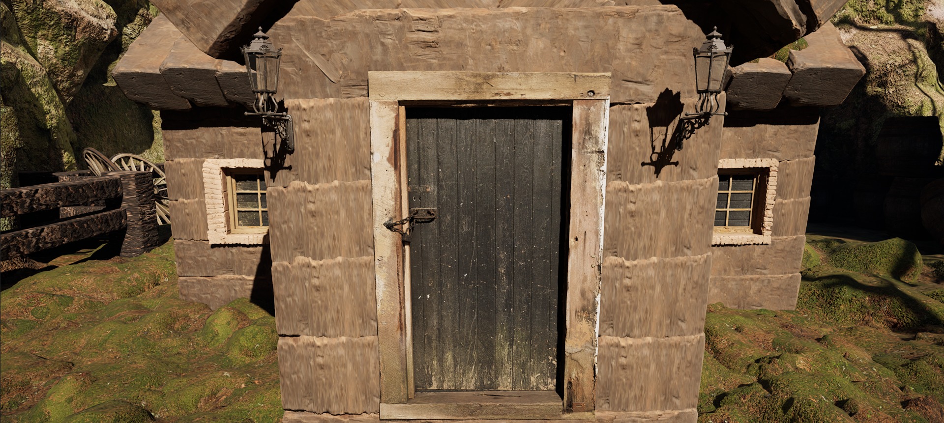 Farmer House and Barn in the Forest 3D model_21