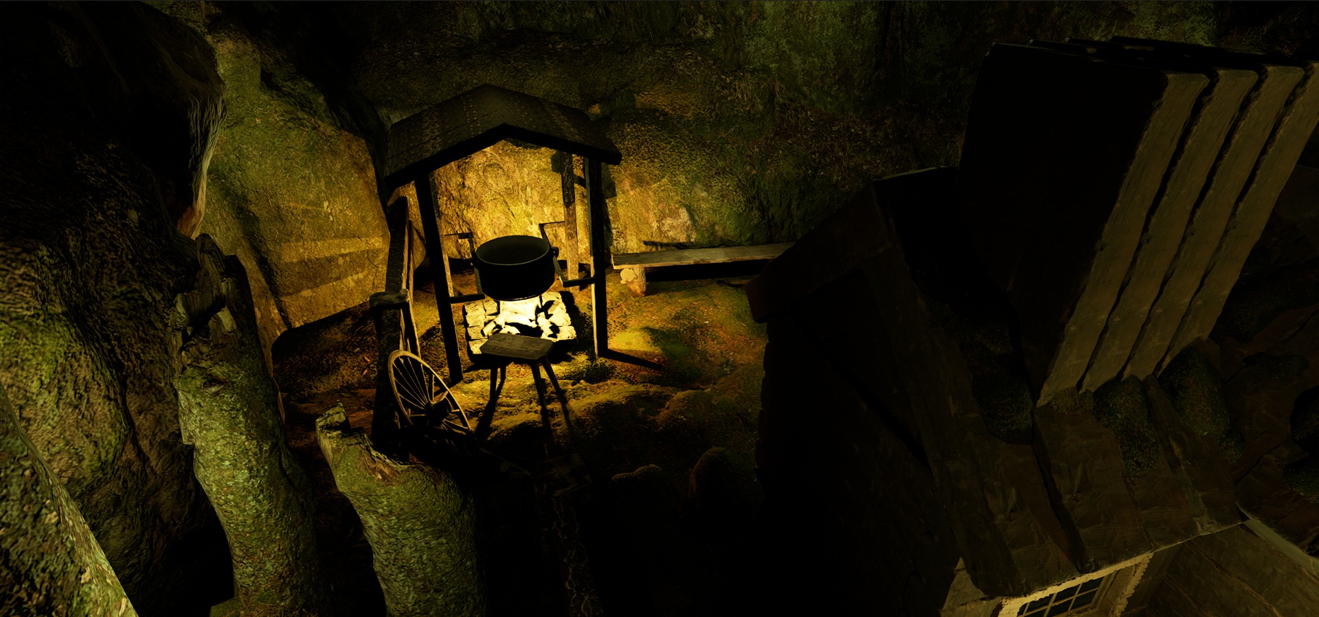 Farmer House and Barn in the Forest 3D model_102