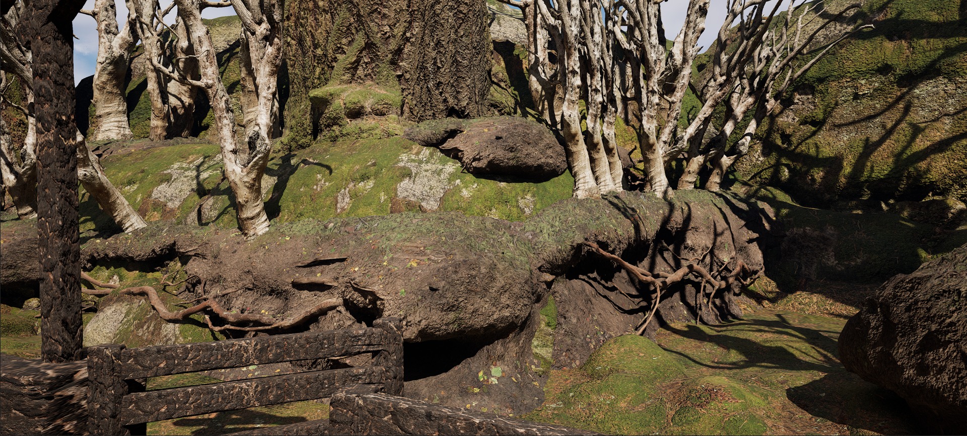 Farmer House and Barn in the Forest 3D model_2