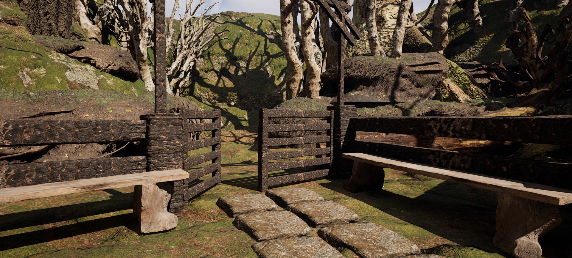 Farmer House and Barn in the Forest 3D model_55