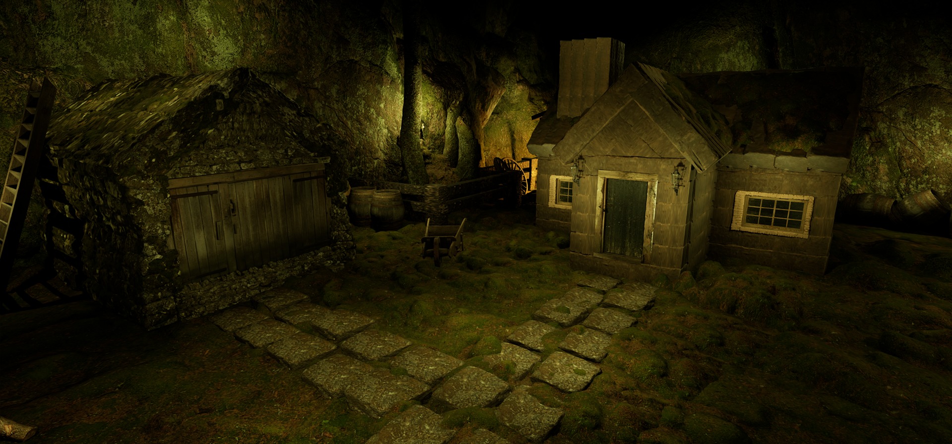 Farmer House and Barn in the Forest 3D model_83