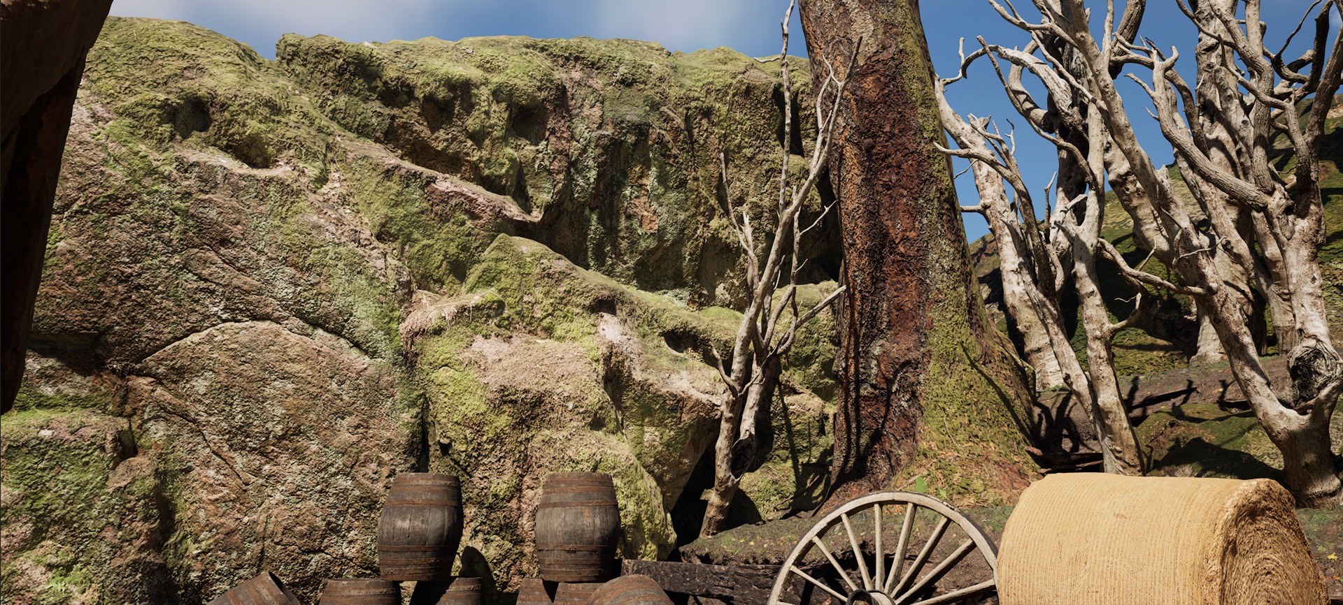 Farmer House and Barn in the Forest 3D model_15