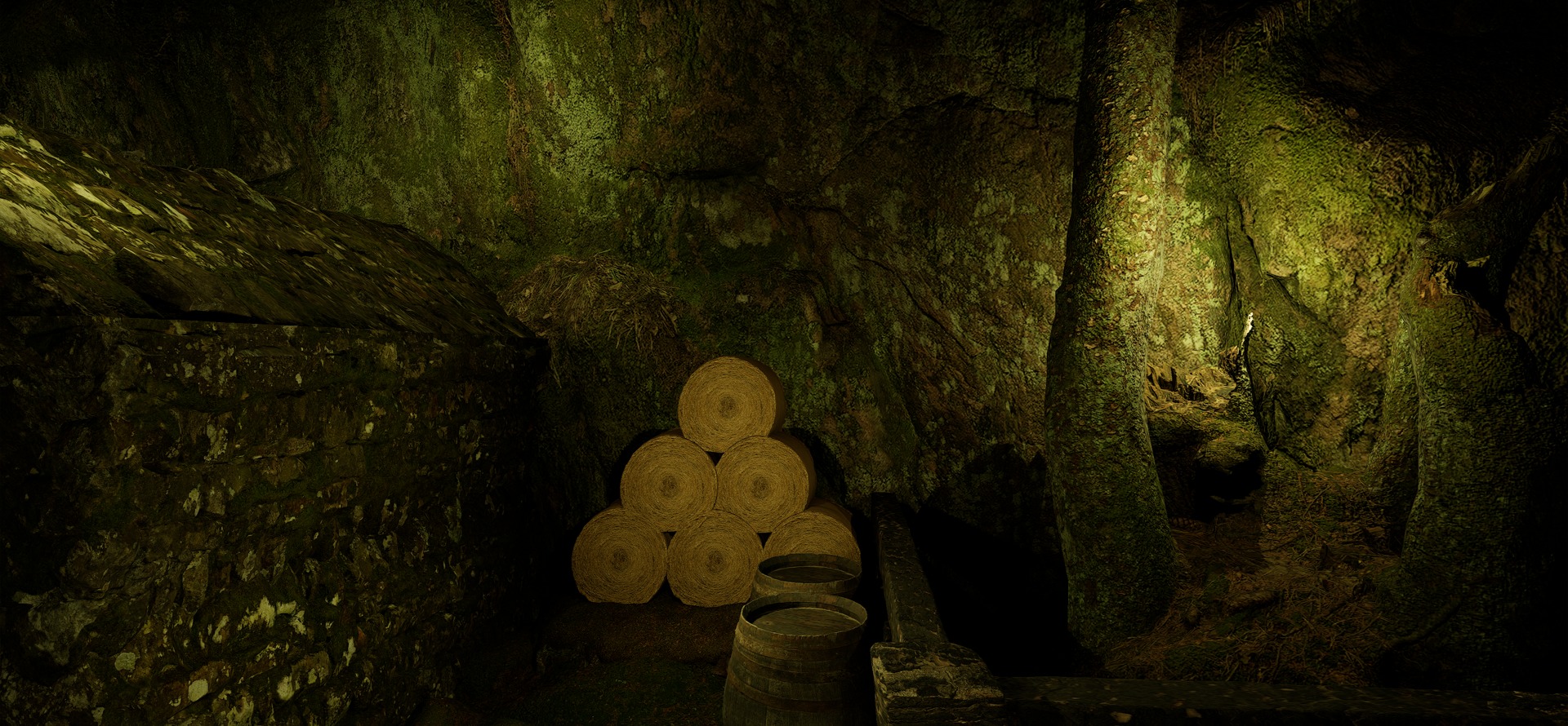 Farmer House and Barn in the Forest 3D model_90