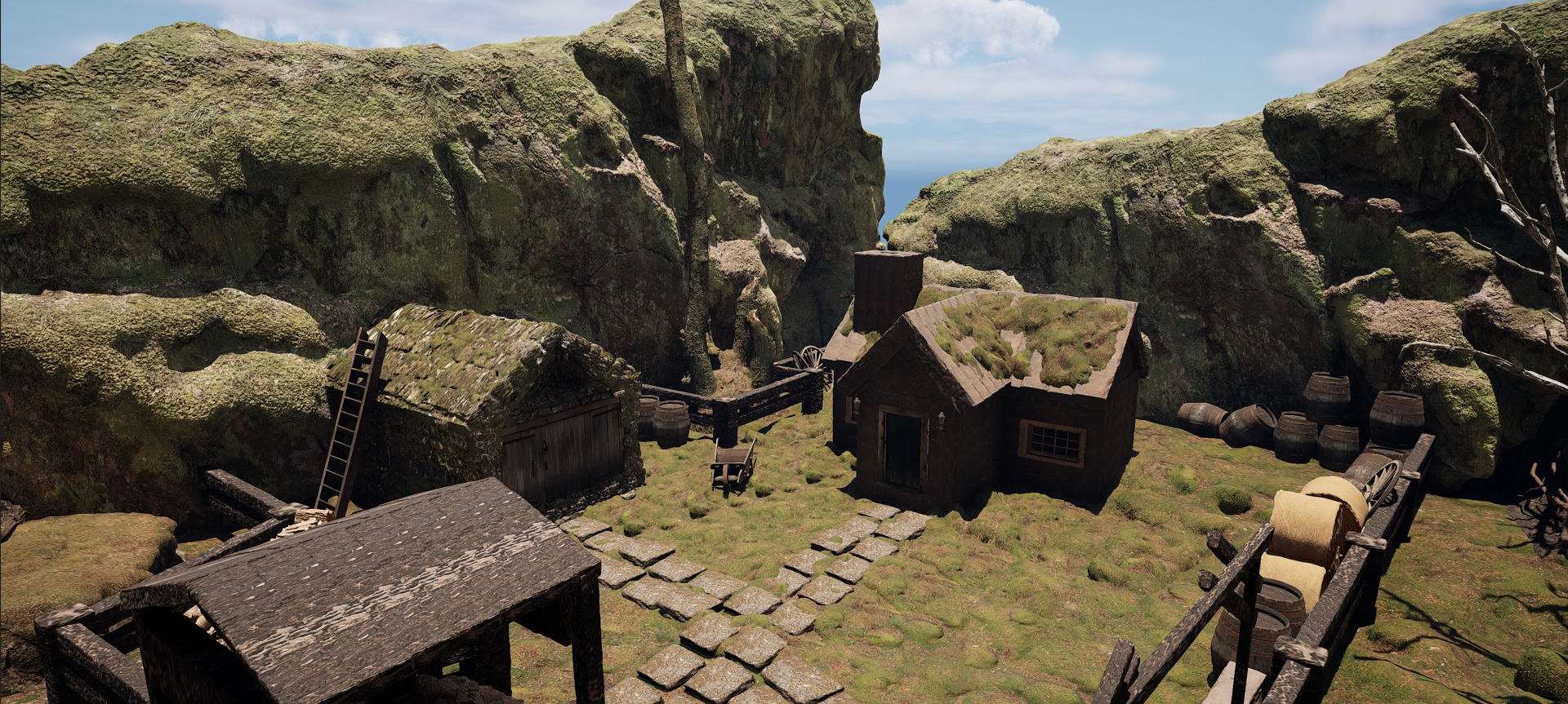 Farmer House and Barn in the Forest 3D model_62