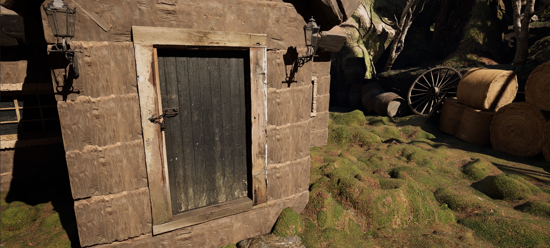 Farmer House and Barn in the Forest 3D model_69