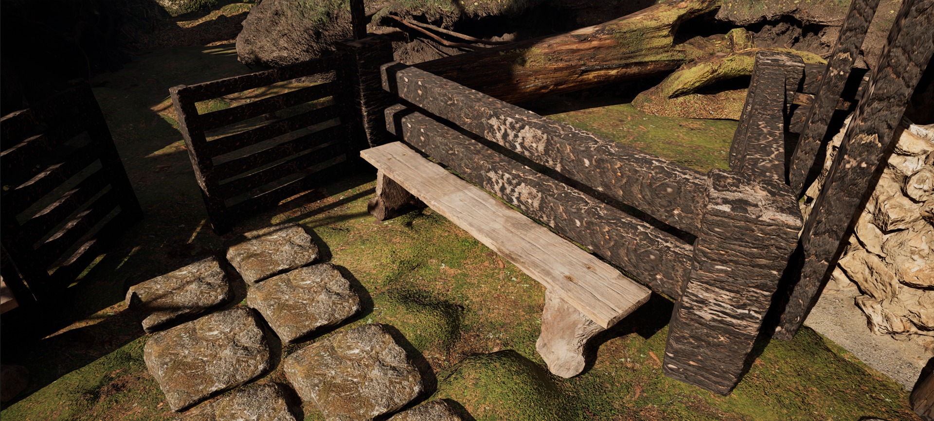 Farmer House and Barn in the Forest 3D model_54