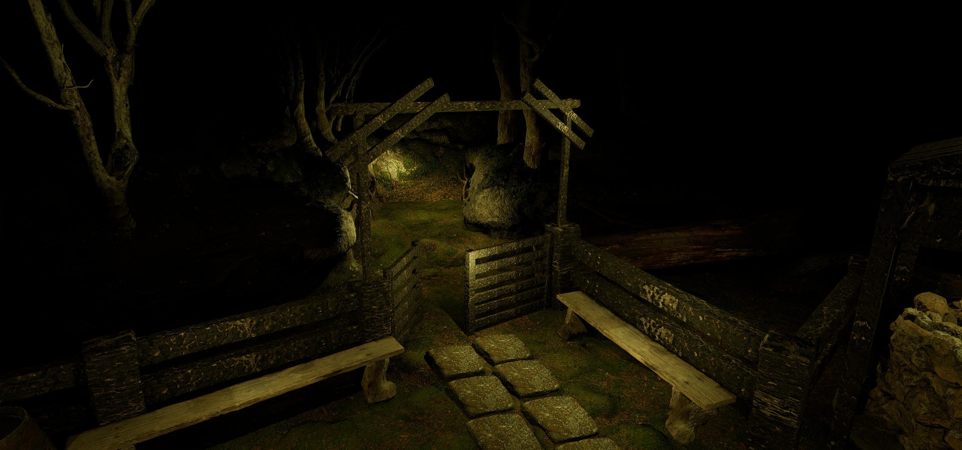 Farmer House and Barn in the Forest 3D model_75