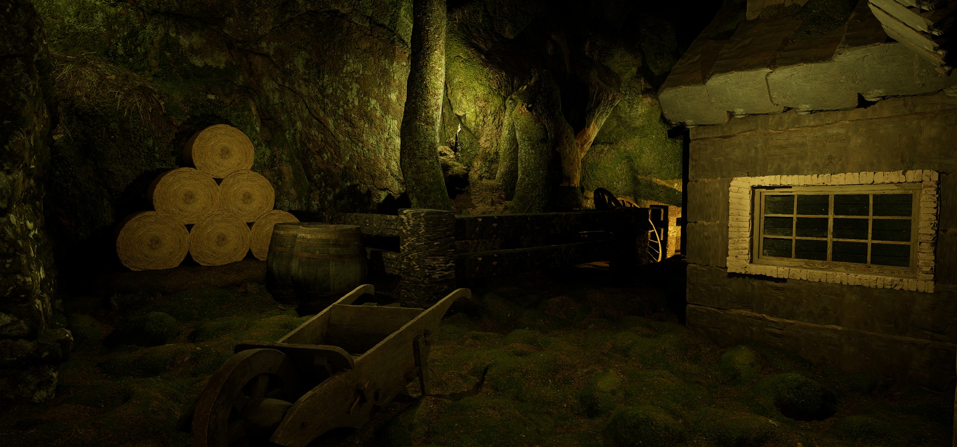 Farmer House and Barn in the Forest 3D model_88