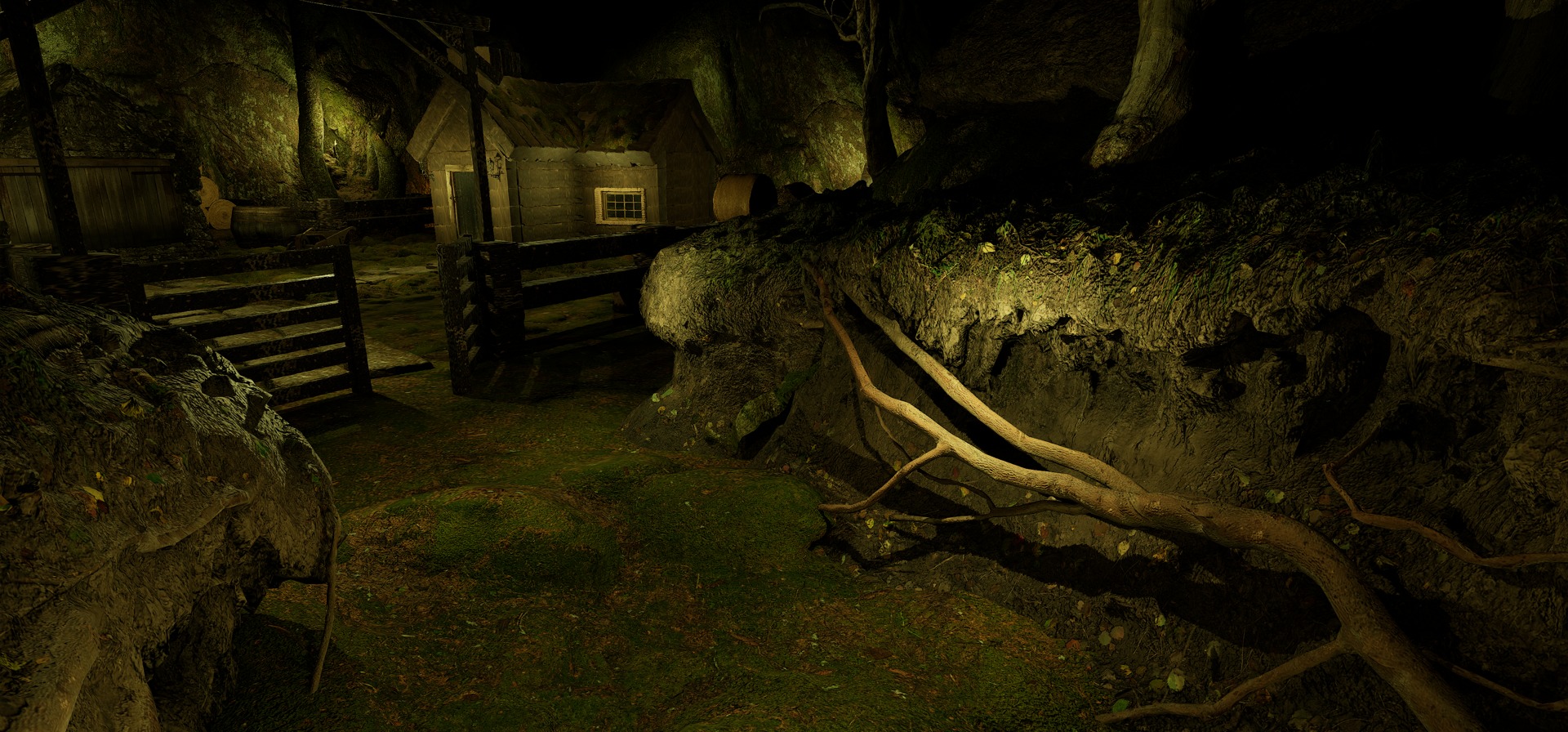 Farmer House and Barn in the Forest 3D model_72