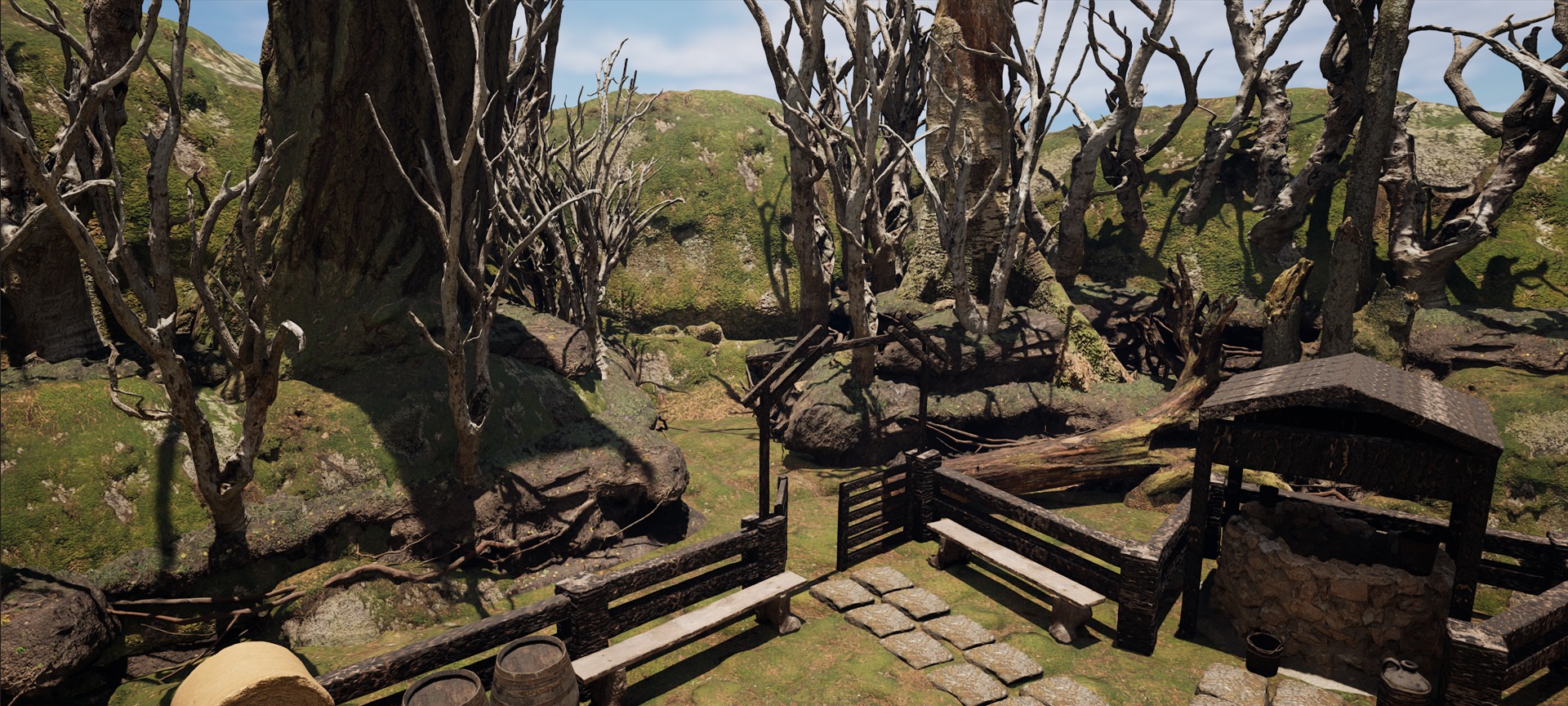 Farmer House and Barn in the Forest 3D model_64