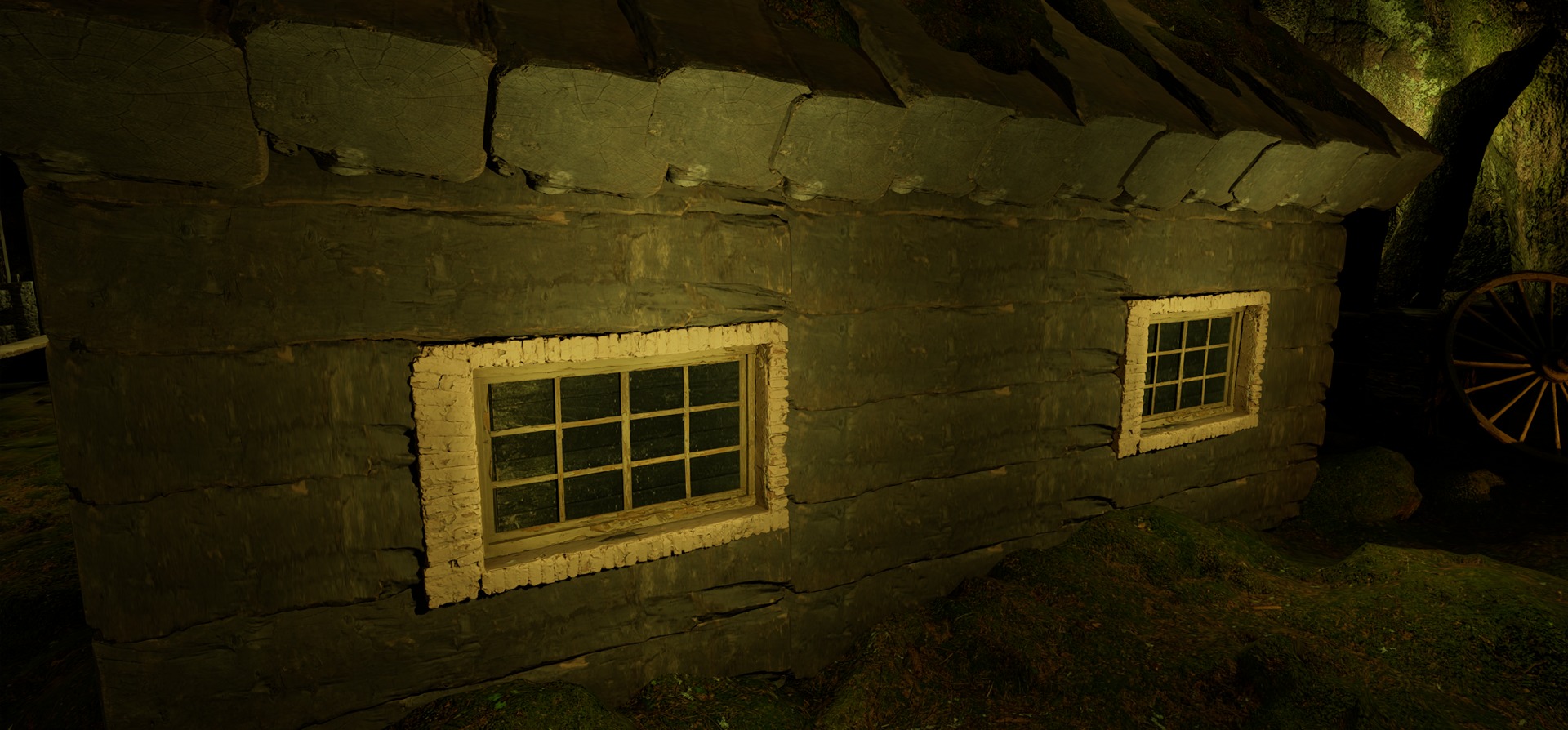 Farmer House and Barn in the Forest 3D model_96