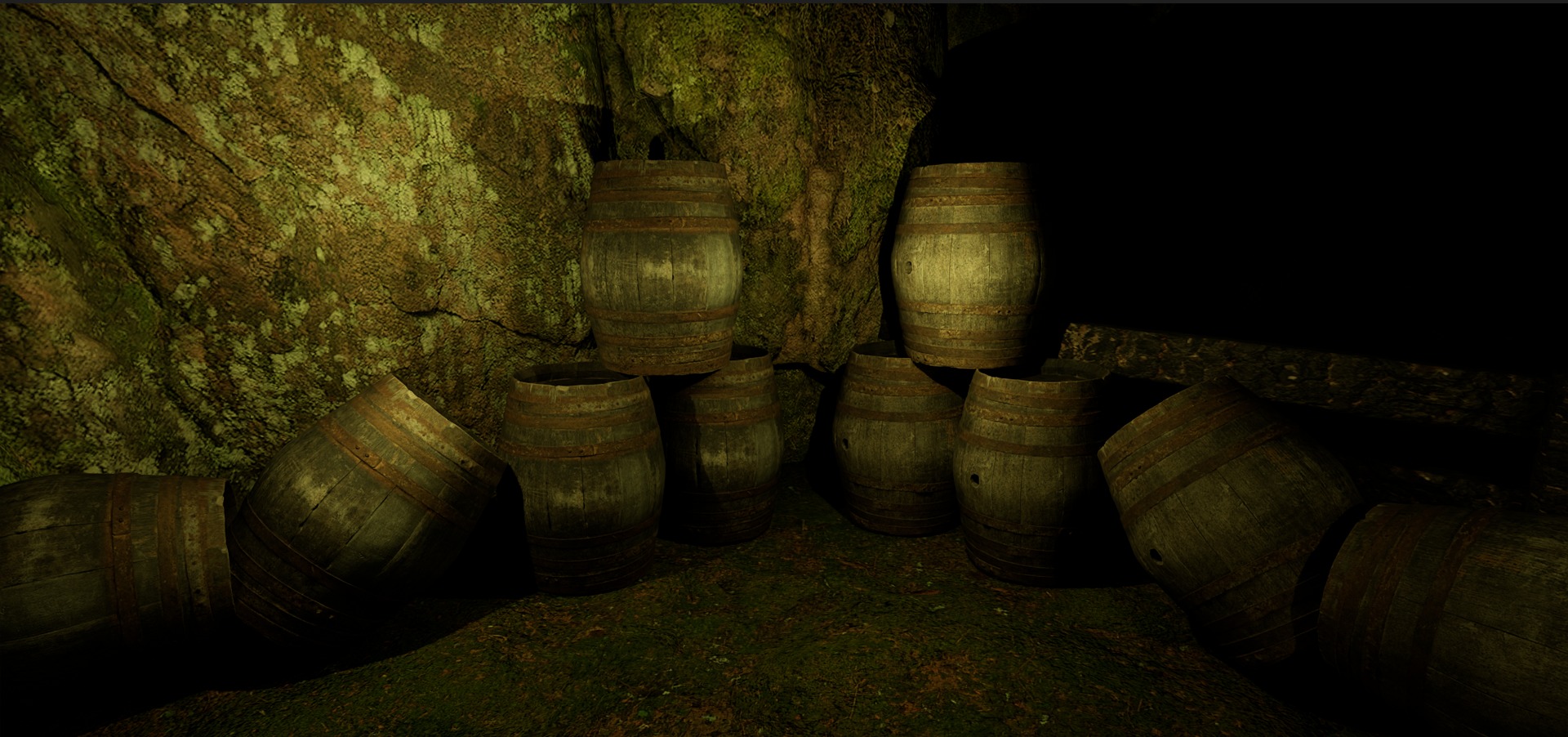 Farmer House and Barn in the Forest 3D model_94