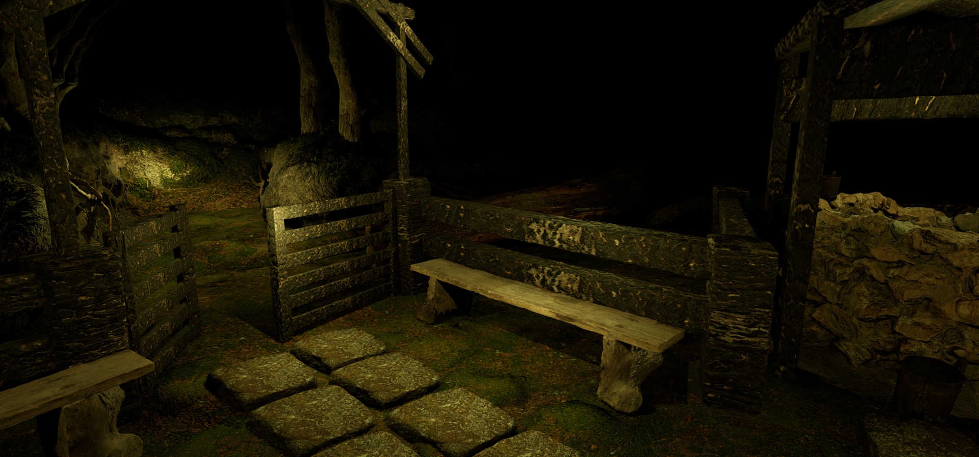 Farmer House and Barn in the Forest 3D model_76