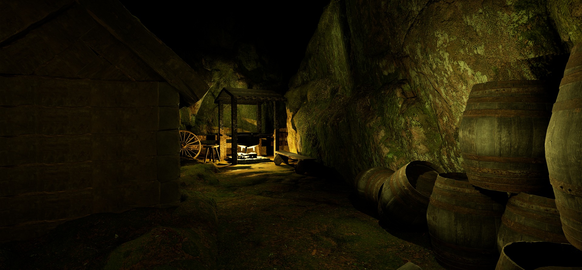 Farmer House and Barn in the Forest 3D model_95