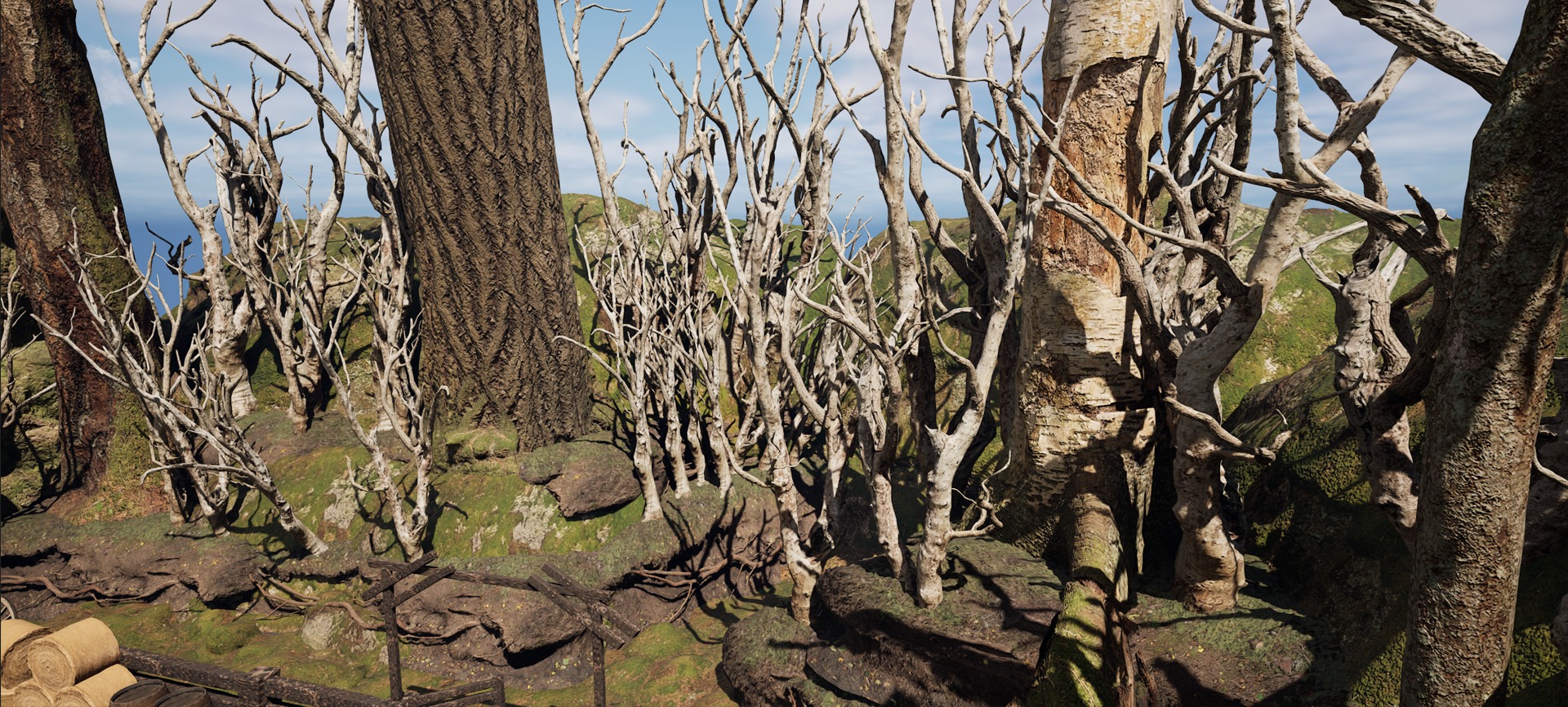 Farmer House and Barn in the Forest 3D model_6