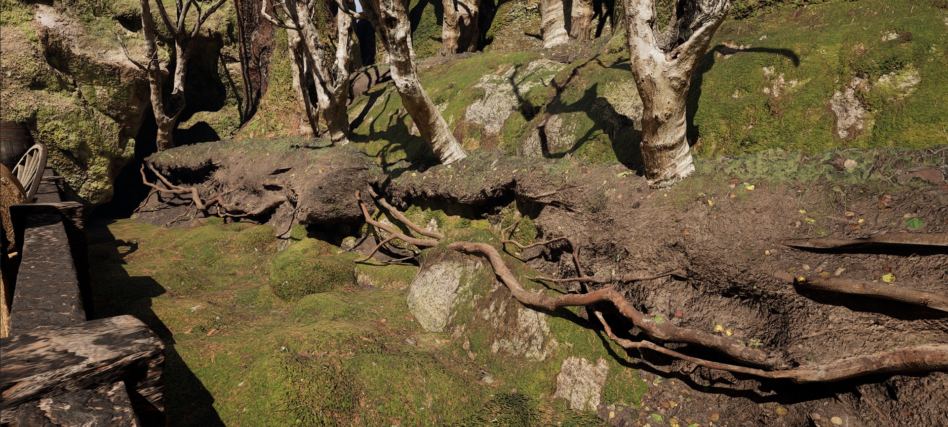 Farmer House and Barn in the Forest 3D model_10