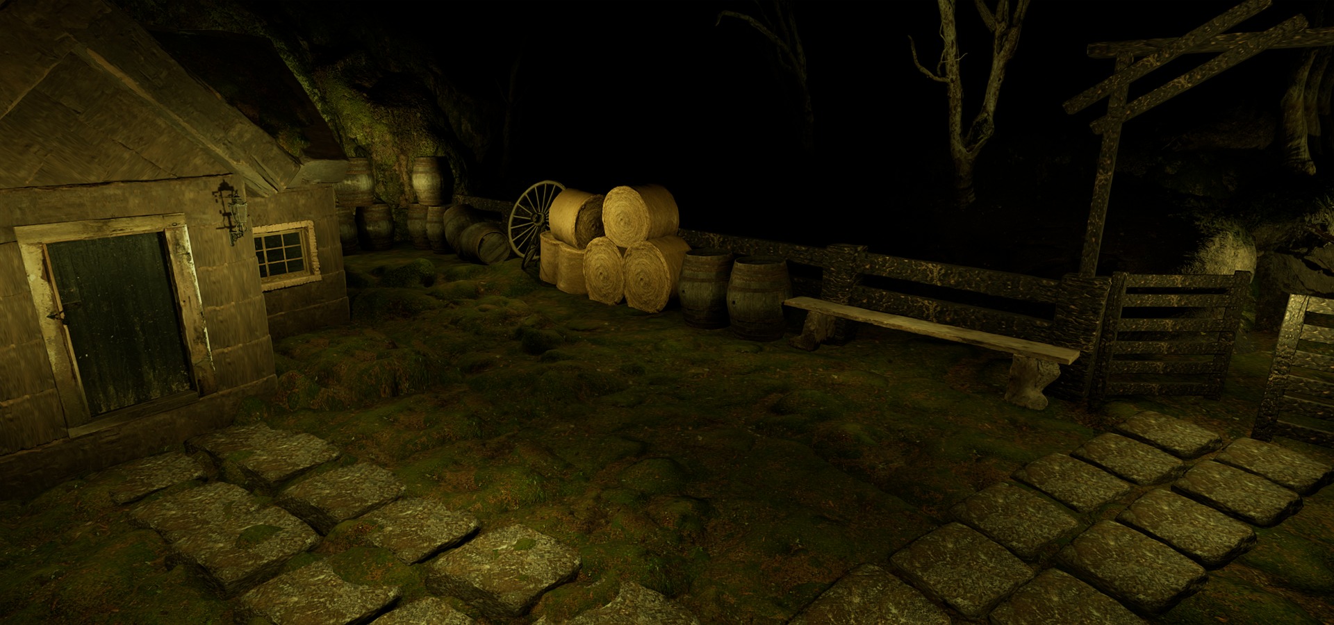 Farmer House and Barn in the Forest 3D model_77