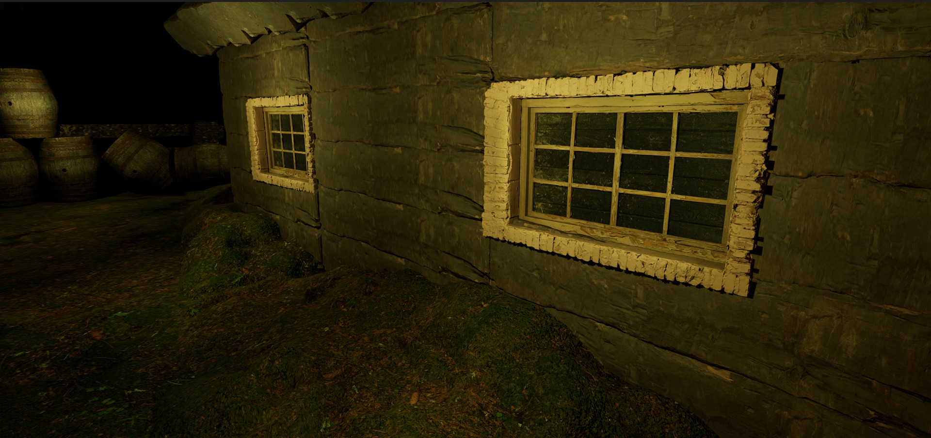 Farmer House and Barn in the Forest 3D model_97