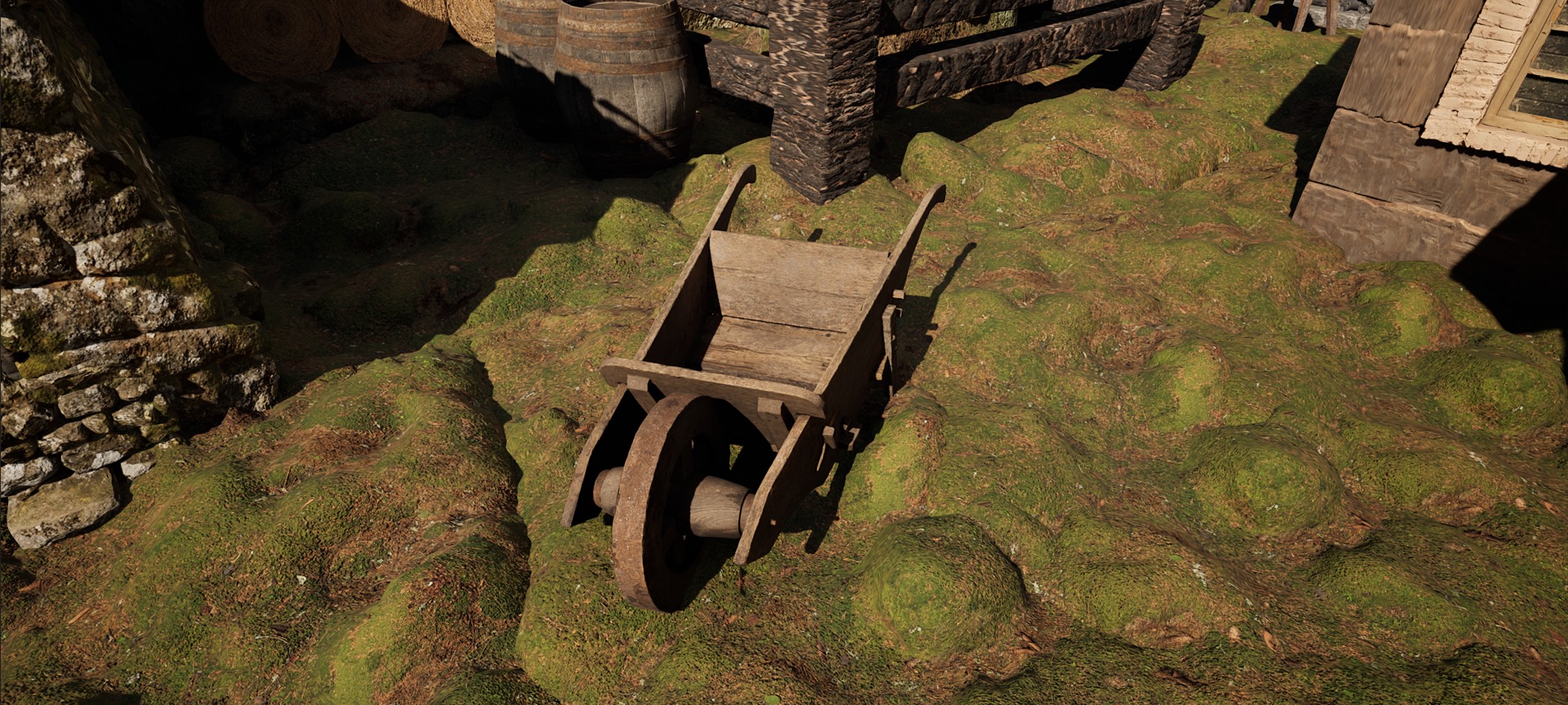 Farmer House and Barn in the Forest 3D model_37