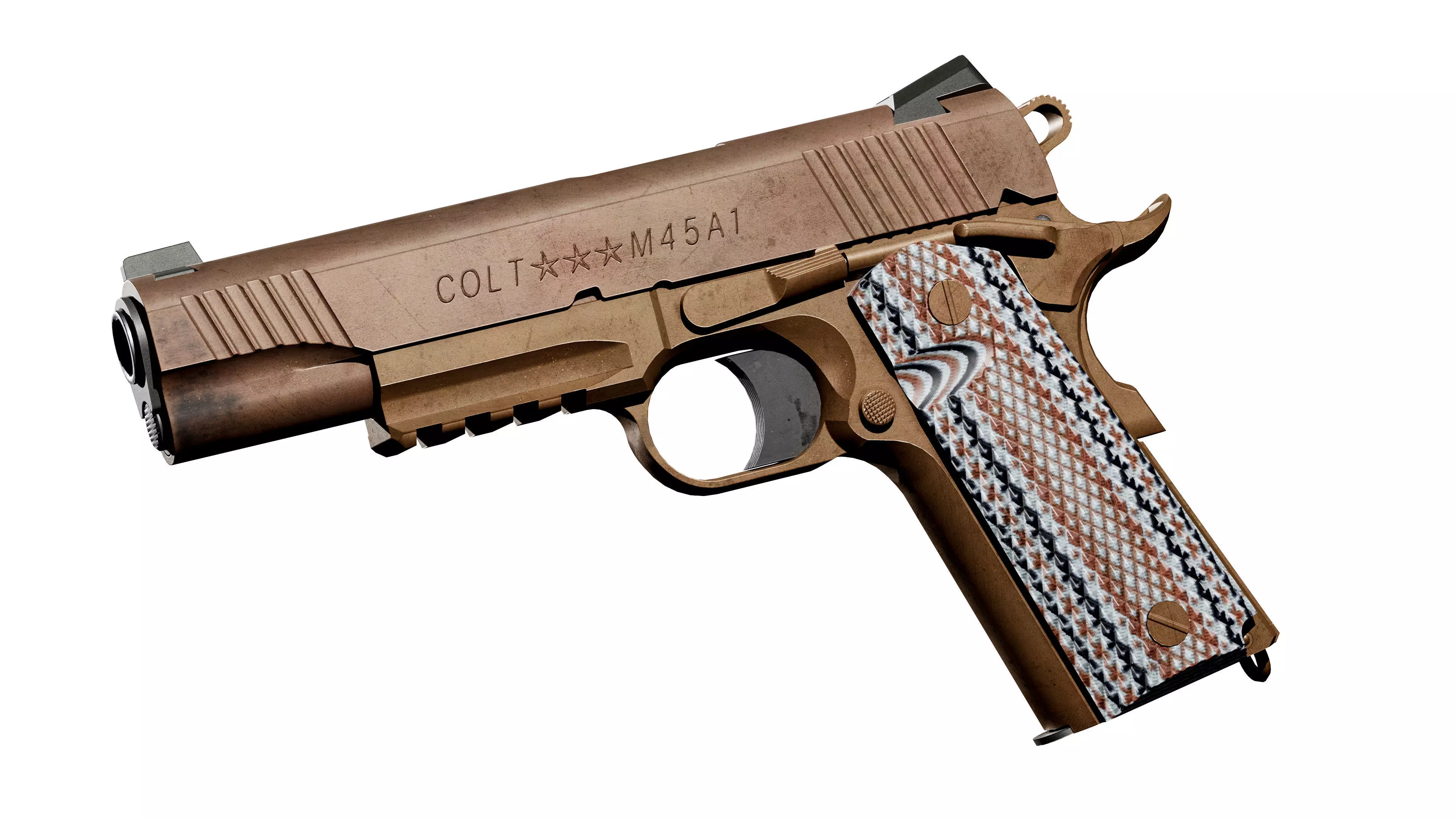 COLT M45A1 1911 PISTOL Low-poly 3D model