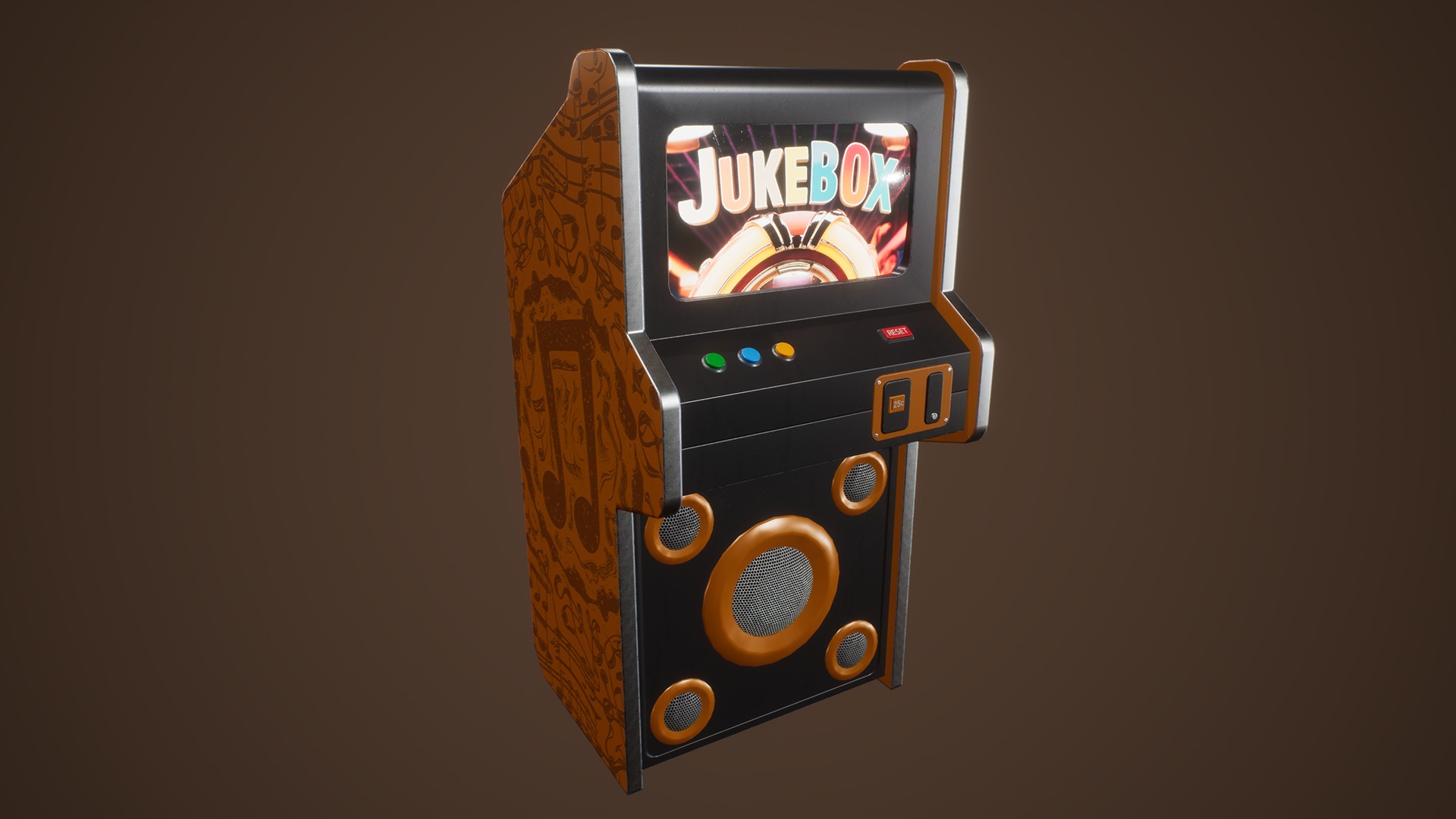 Jukebox Machine Low-poly 3D model_1