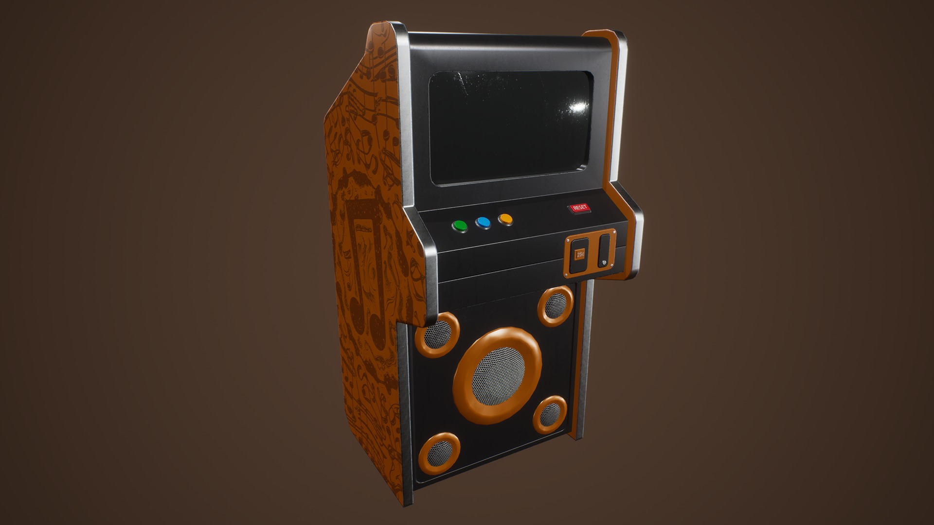 Jukebox Machine Low-poly 3D model_2