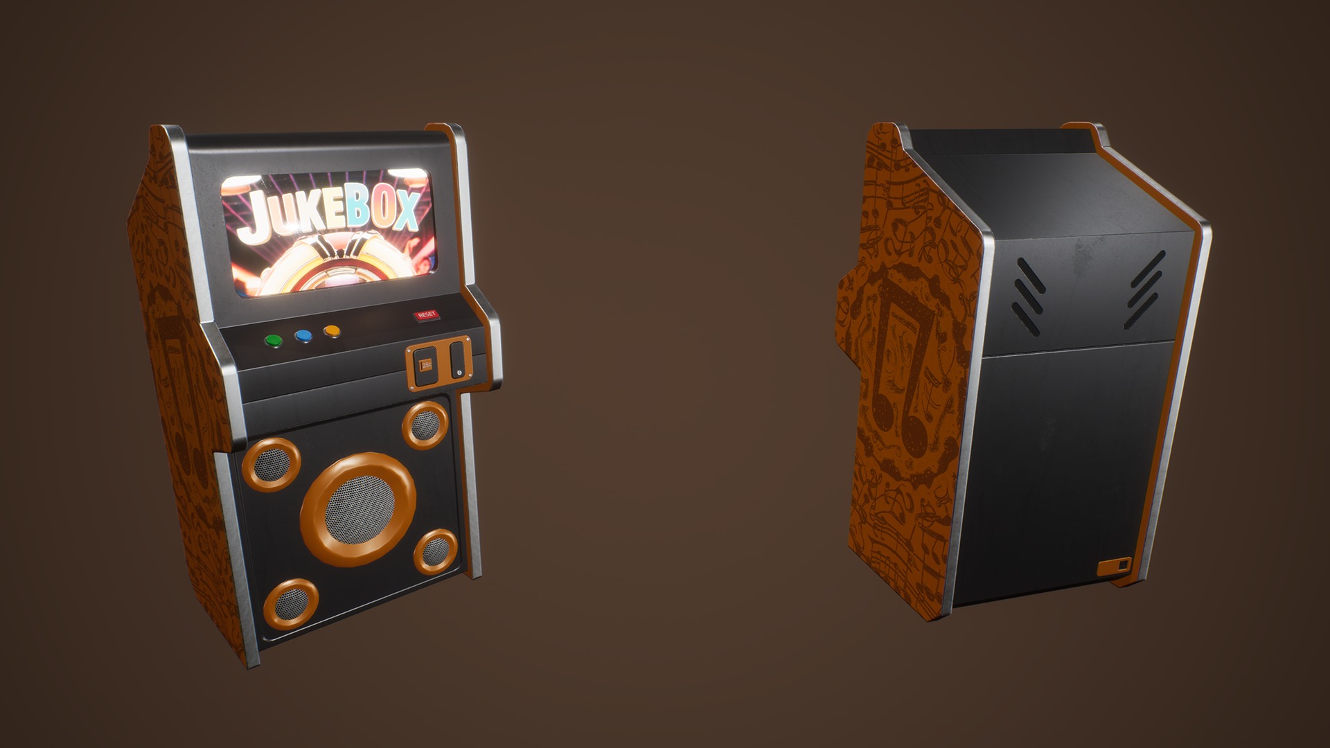 Jukebox Machine Low-poly 3D model_3