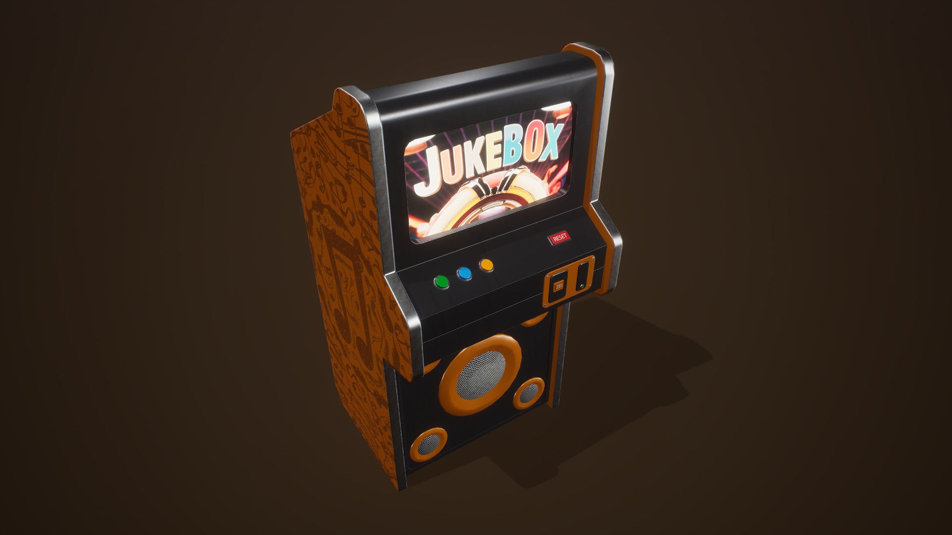 Jukebox Machine Low-poly 3D model_5