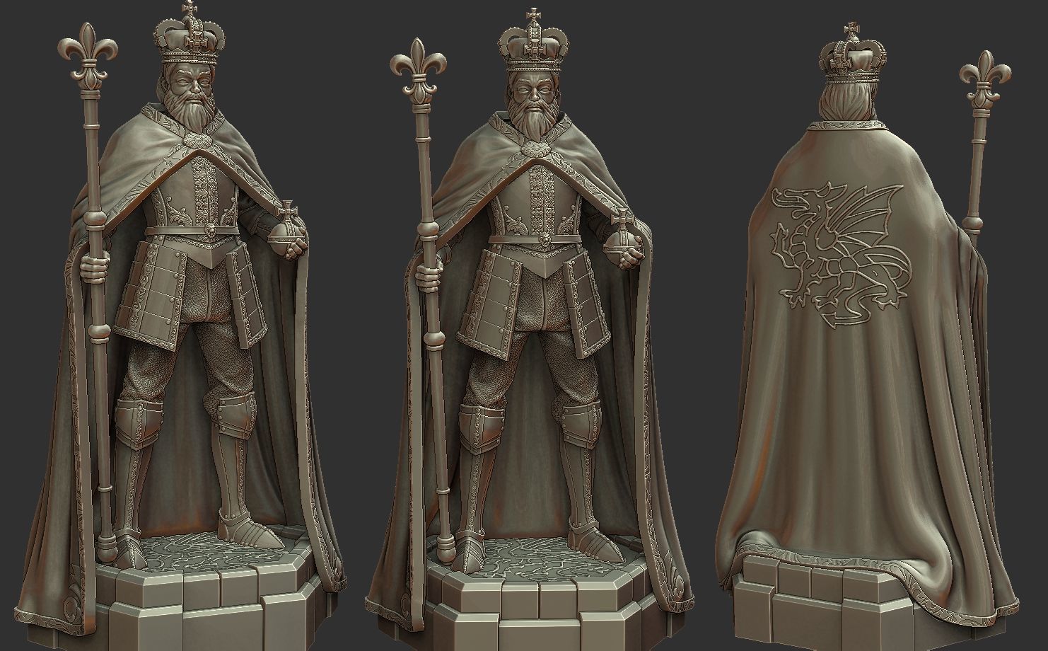 Medieval Chess Set - 3d Print Model 3D print model_14