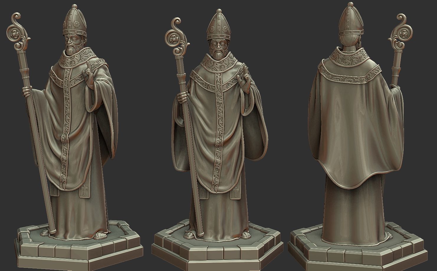 Medieval Chess Set - 3d Print Model 3D print model_16