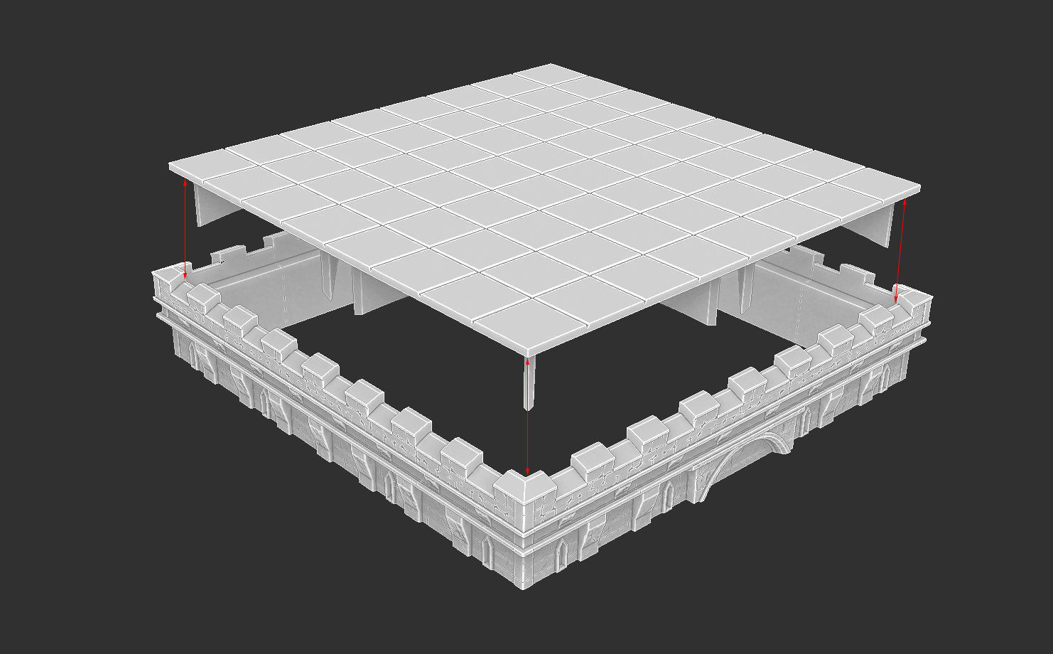 Medieval Chess Set - 3d Print Model 3D print model_12