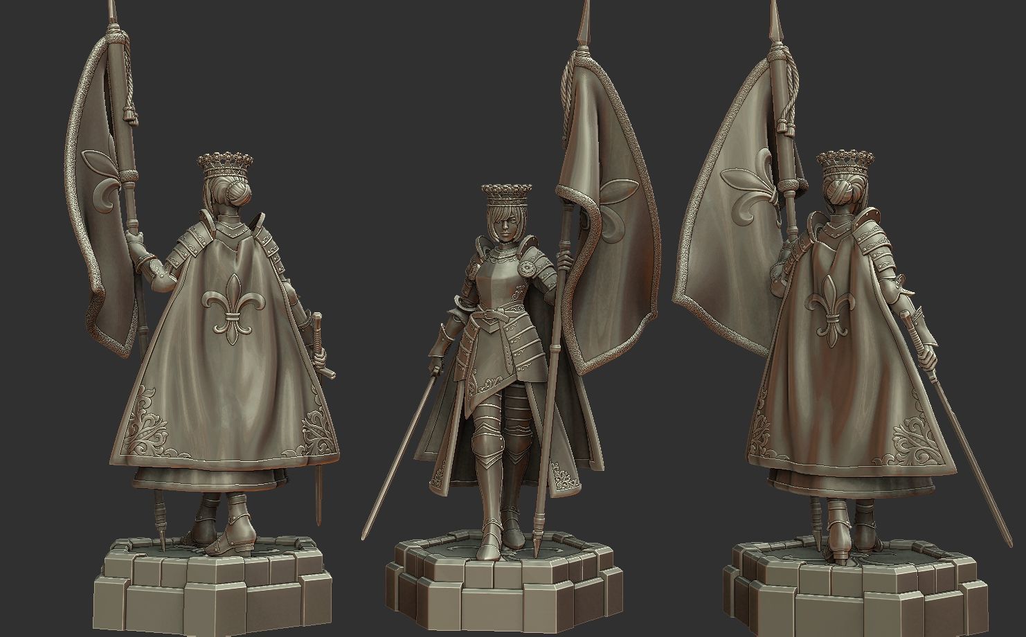 Medieval Chess Set - 3d Print Model 3D print model_15