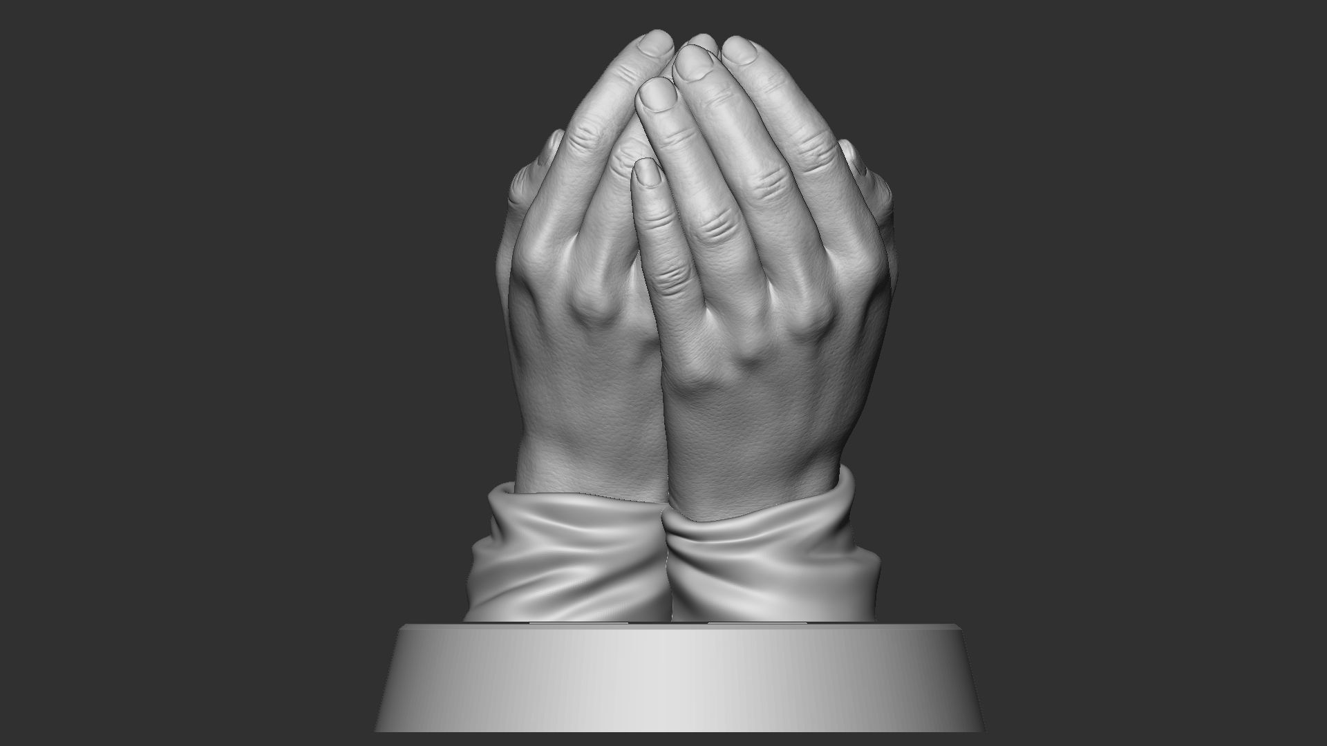 Sleeping Baby in Hands 3D print model_3