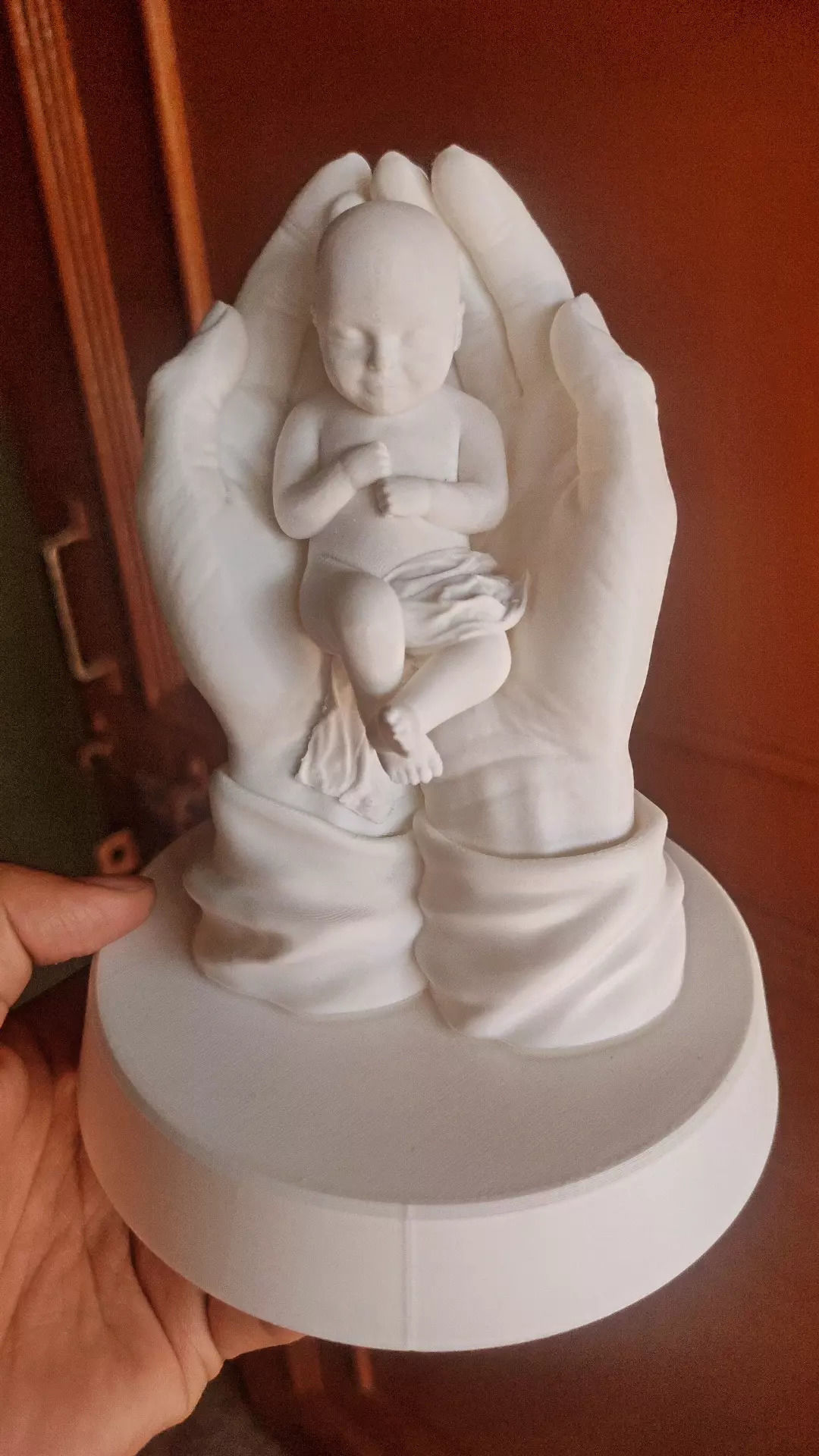 Sleeping Baby in Hands 3D print model_5