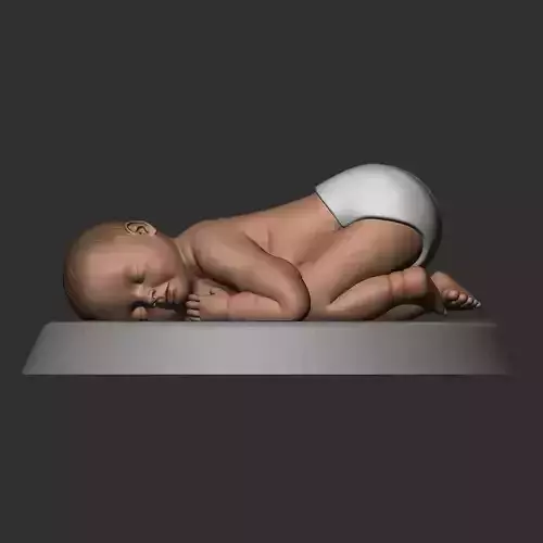 Lying Baby 3D print model