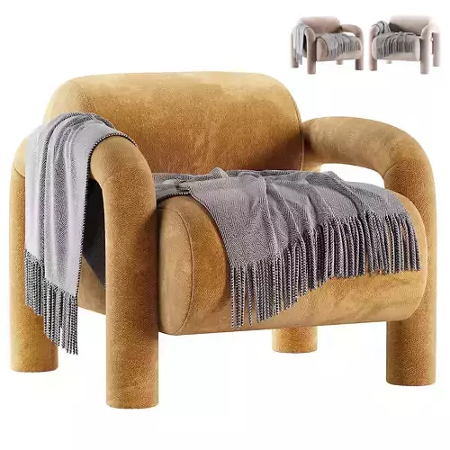 Woood Fauteuil Lenny In Grove Textuur