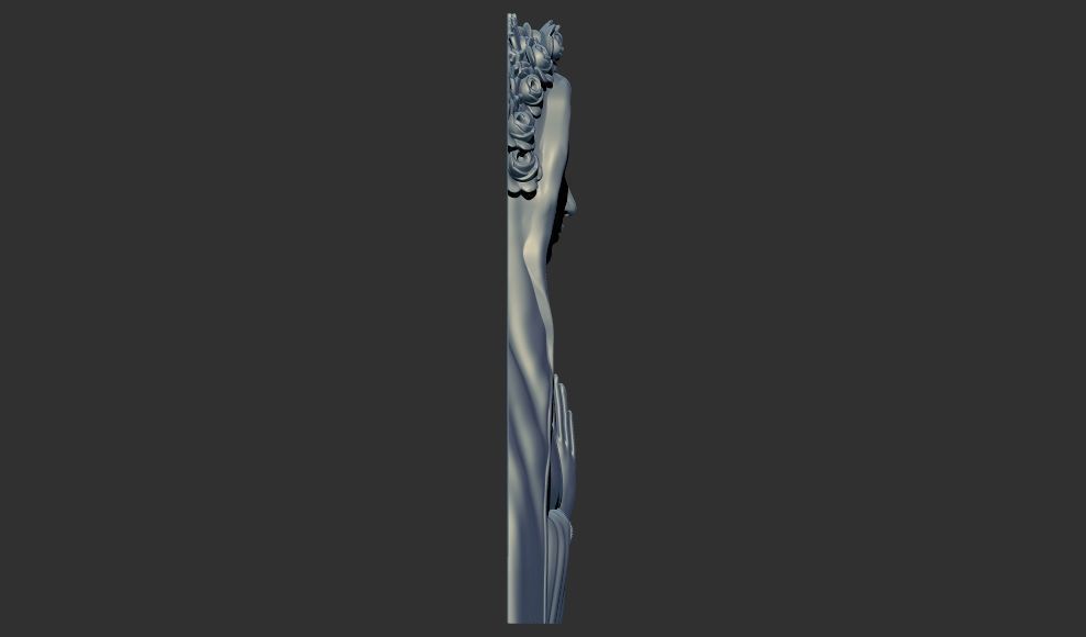 Virgin Mary relief 3d printable cnc 3D print model_4