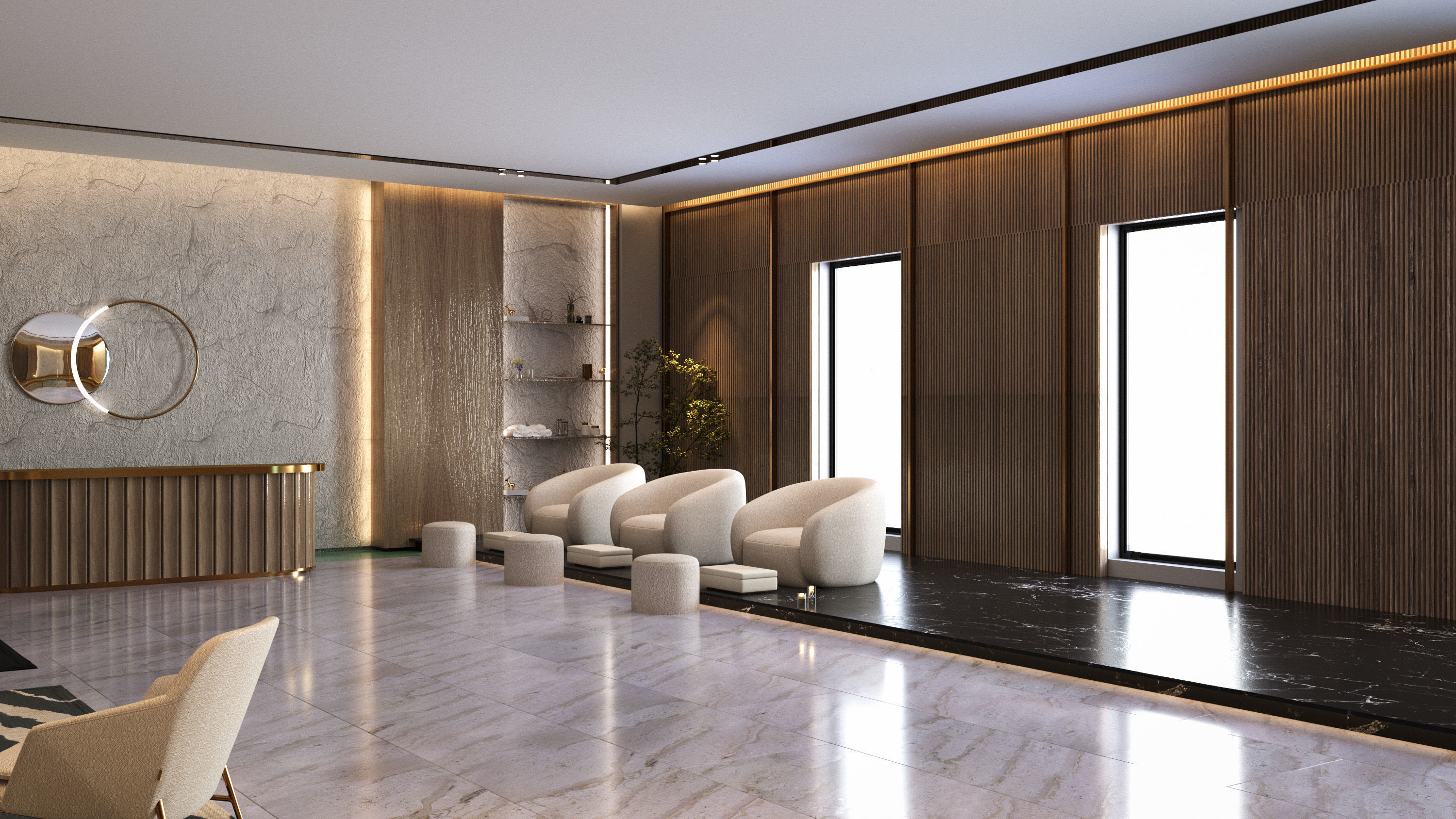 Sauna and pedicure massage center 3d model 3D model_9