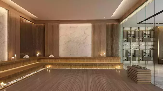 Sauna and pedicure massage center 3d model 3D model