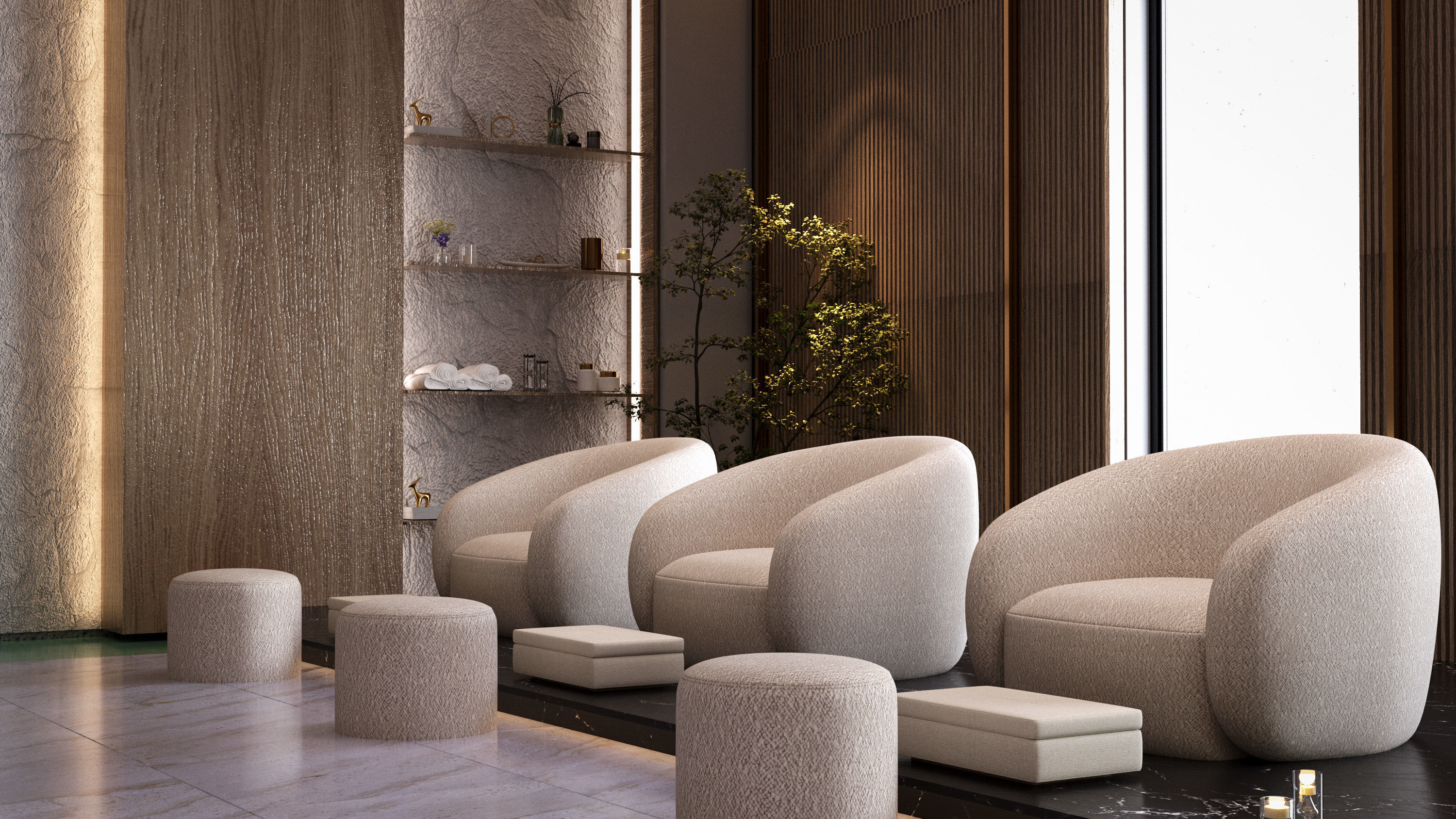 Sauna and pedicure massage center 3d model 3D model_1