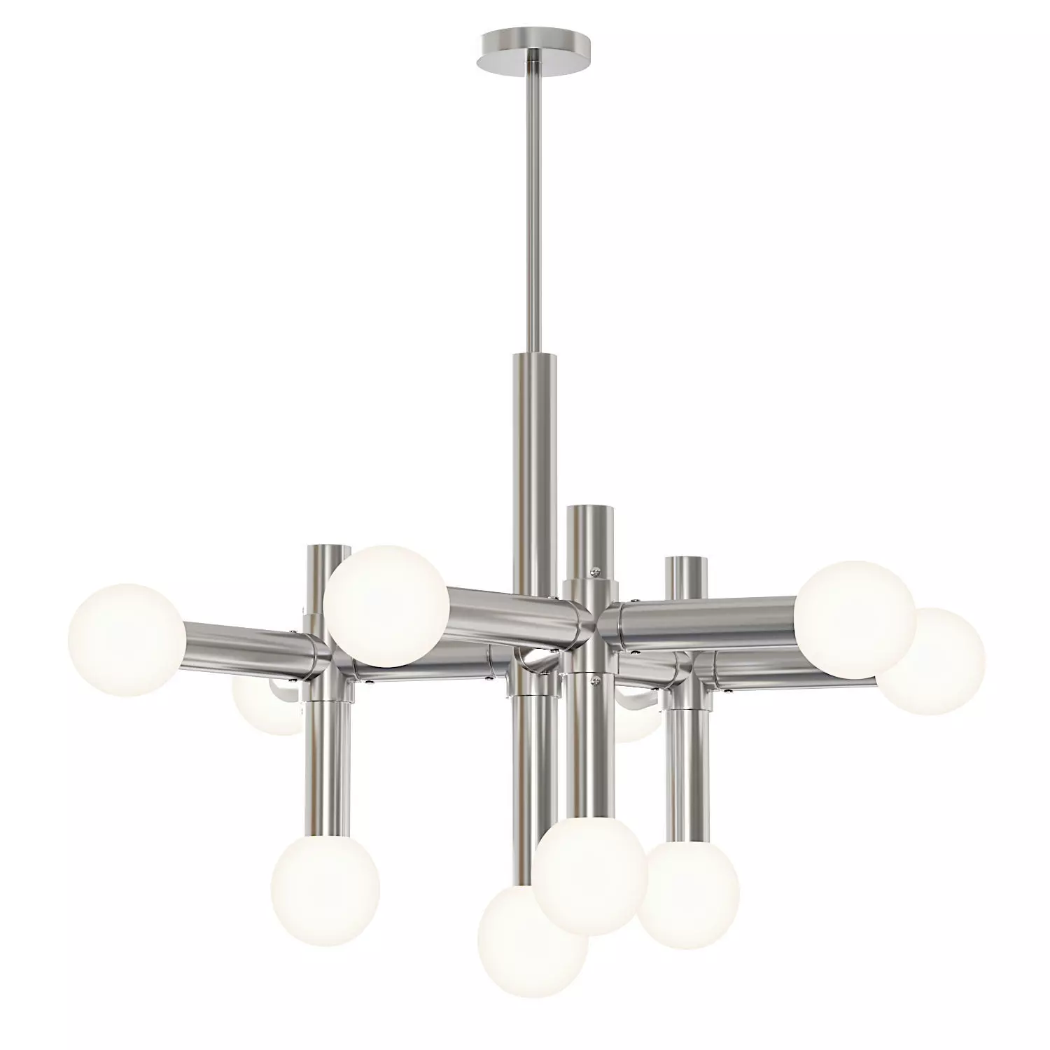Chrome Chandelier 3D model_0