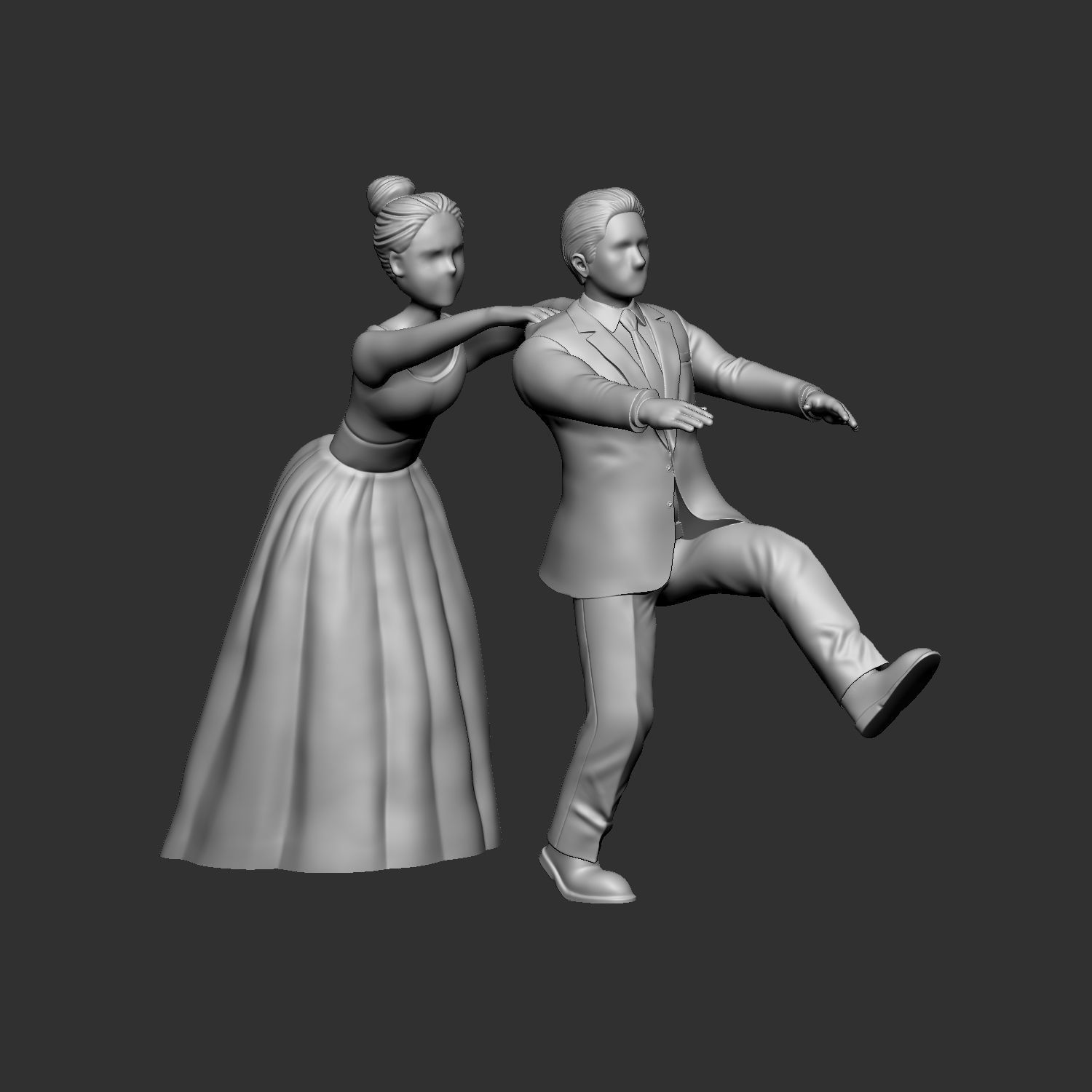 Wedding cake topper 3 3D print model_3