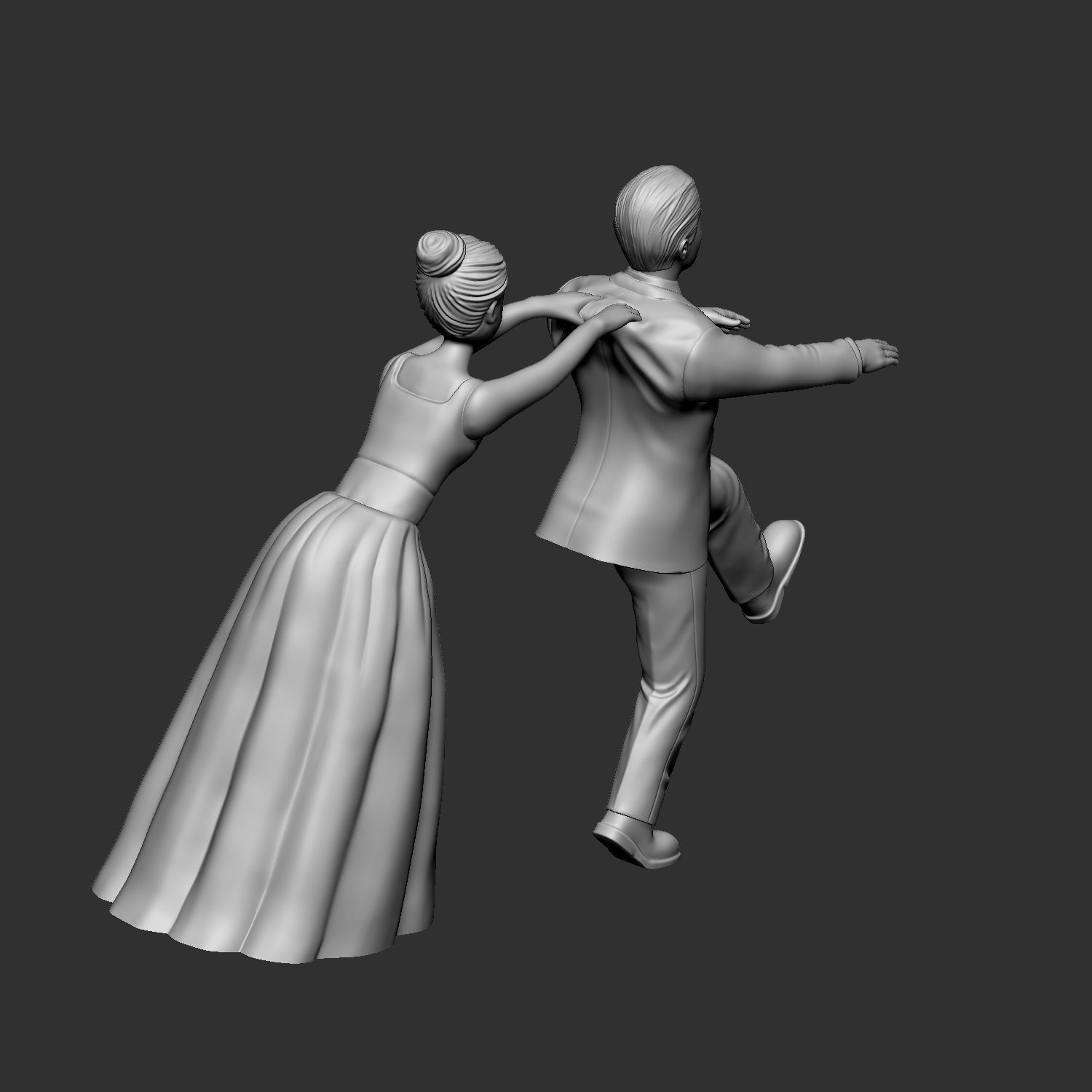 Wedding cake topper 3 3D print model_2