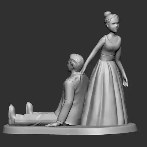 Wedding cake topper 4 3D print model