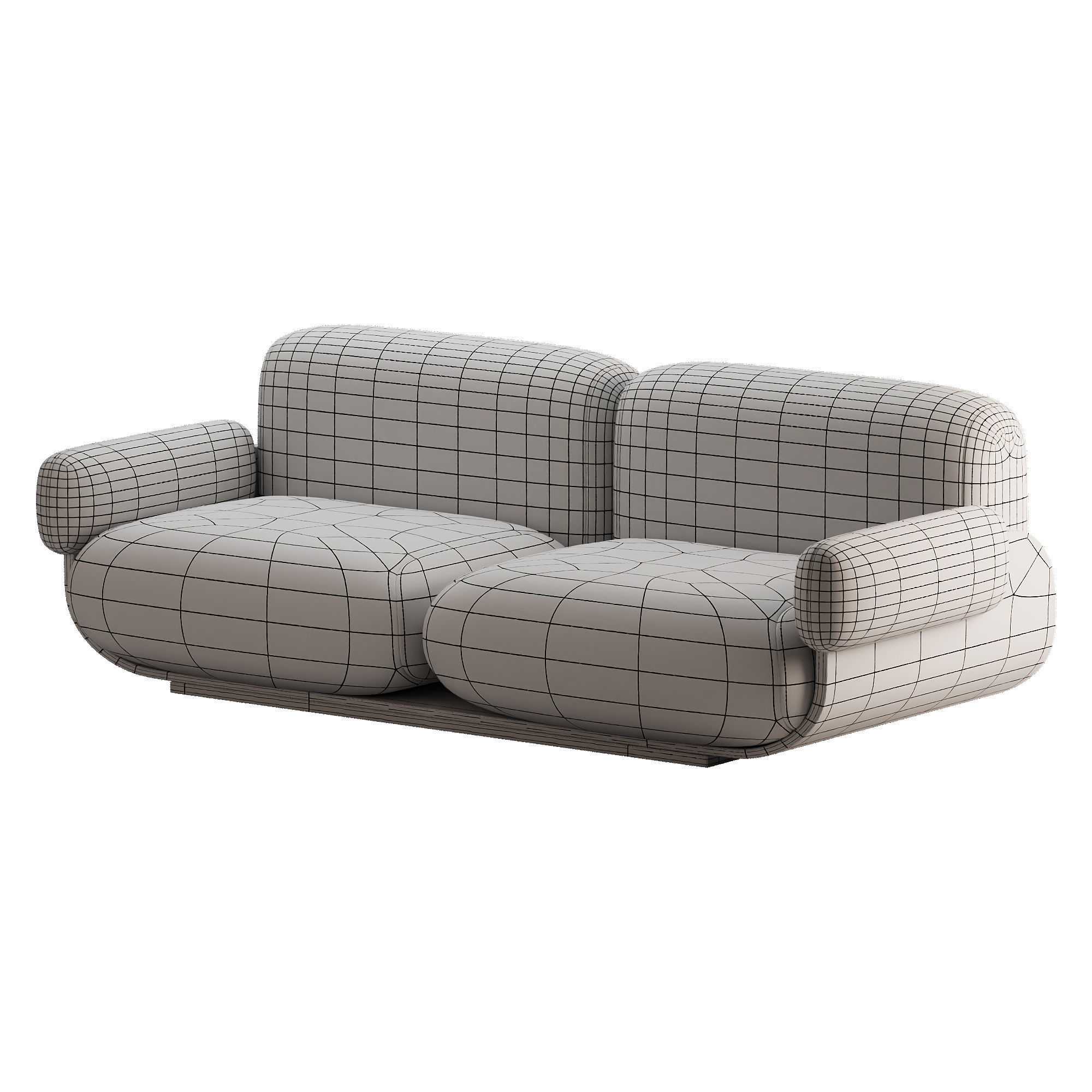 Cannoli Sofa Low-poly 3D model_8